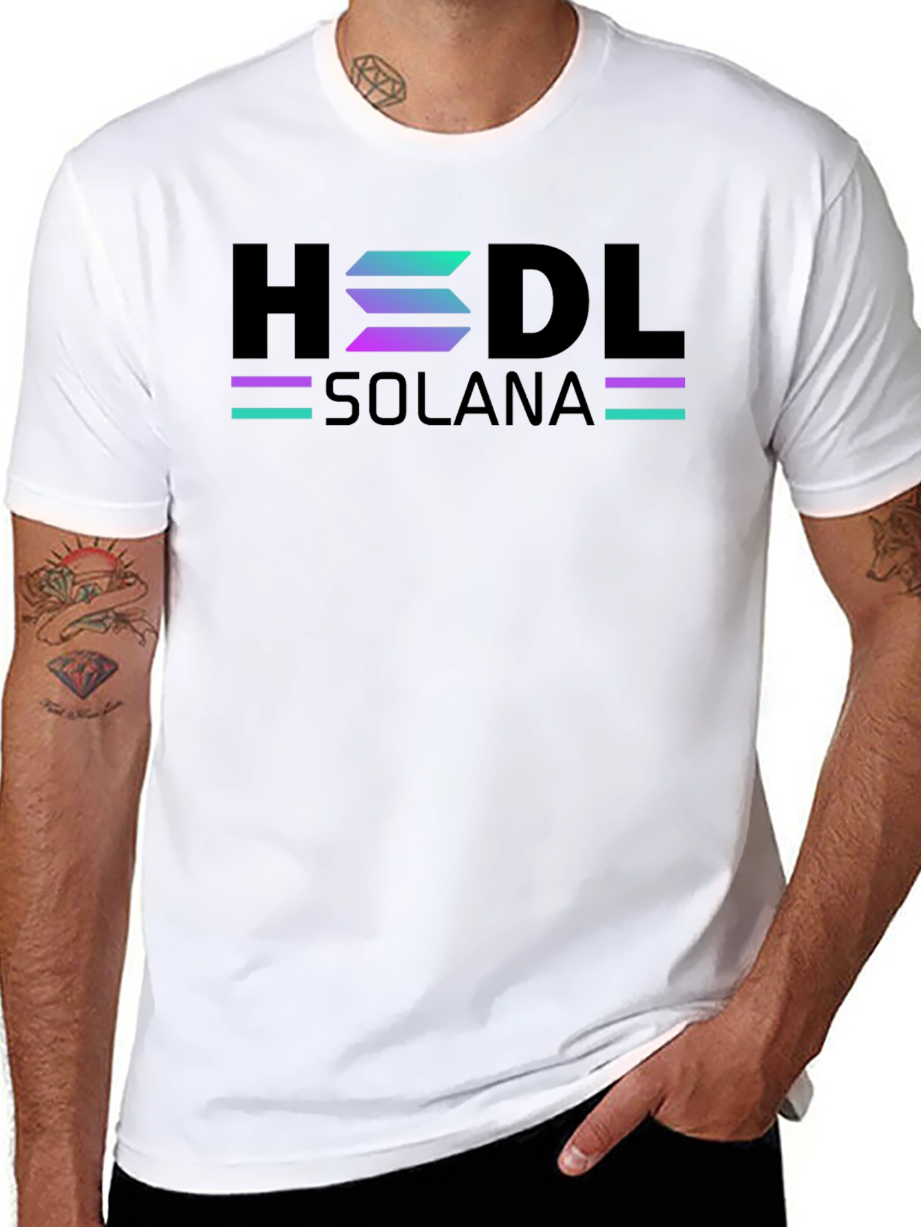 HODL Solana T-Shirt - Crypto Enthusiast Apparel