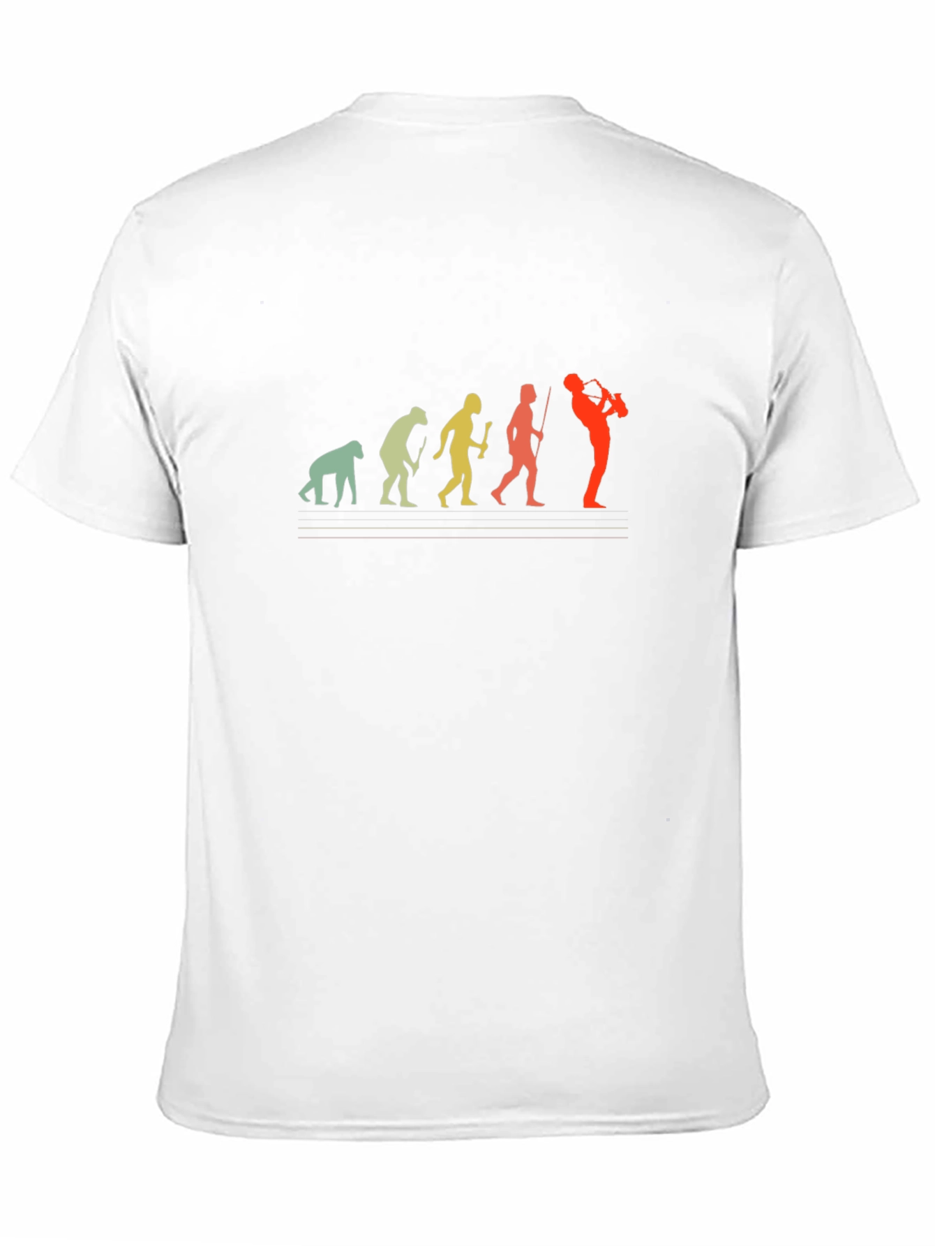 Evolution of Saxophone Player Graphic T-Shirt