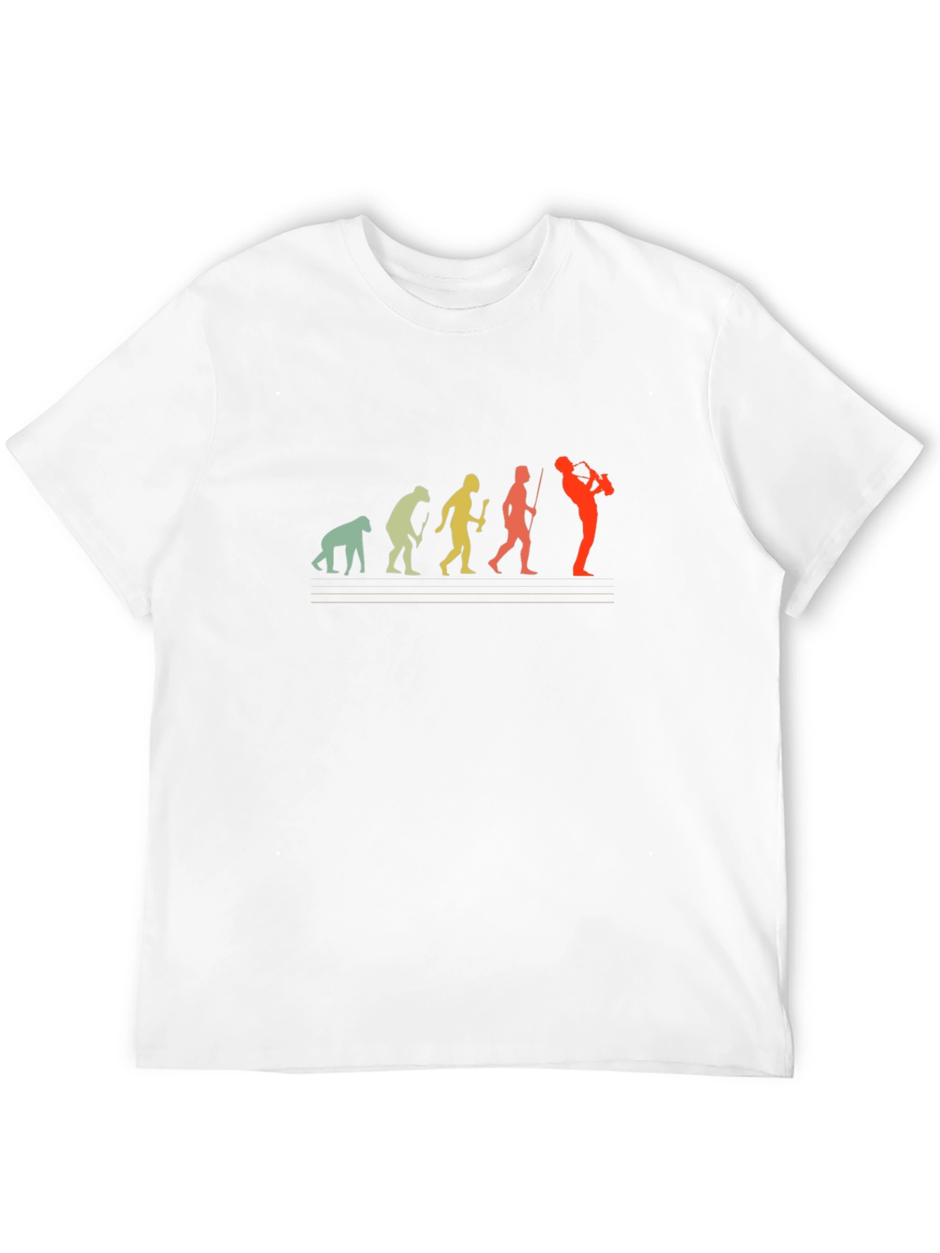 Evolution of Saxophone Player Graphic T-Shirt