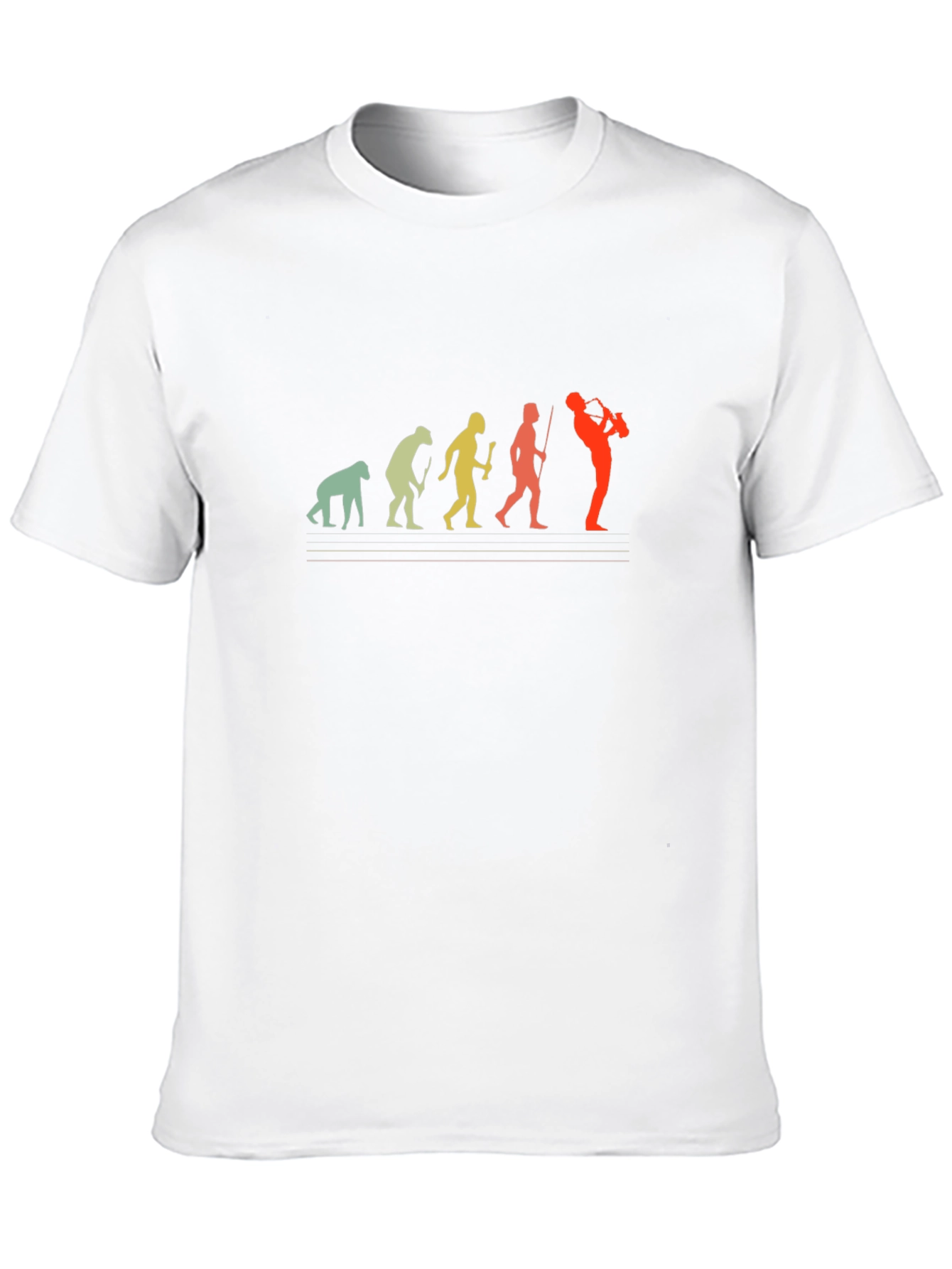 Evolution of Saxophone Player Graphic T-Shirt
