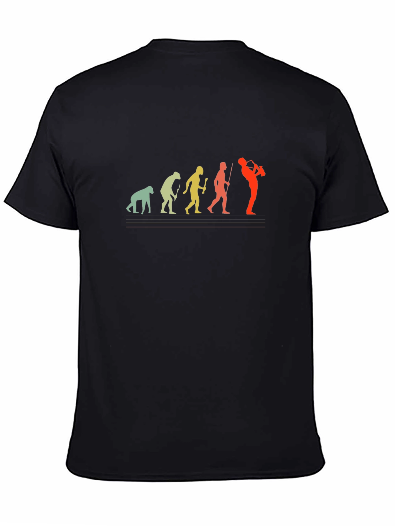 Evolution of Saxophone Player Graphic T-Shirt