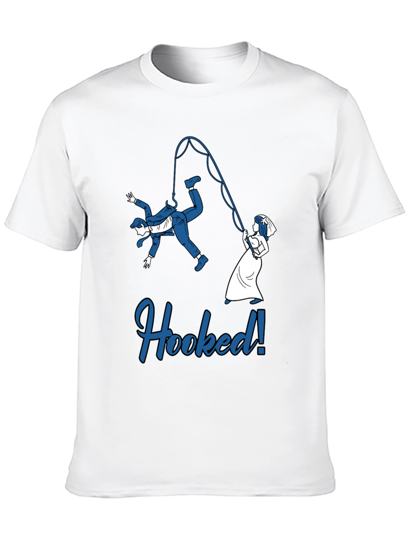 Funny Hooked Groom Graphic T-Shirt