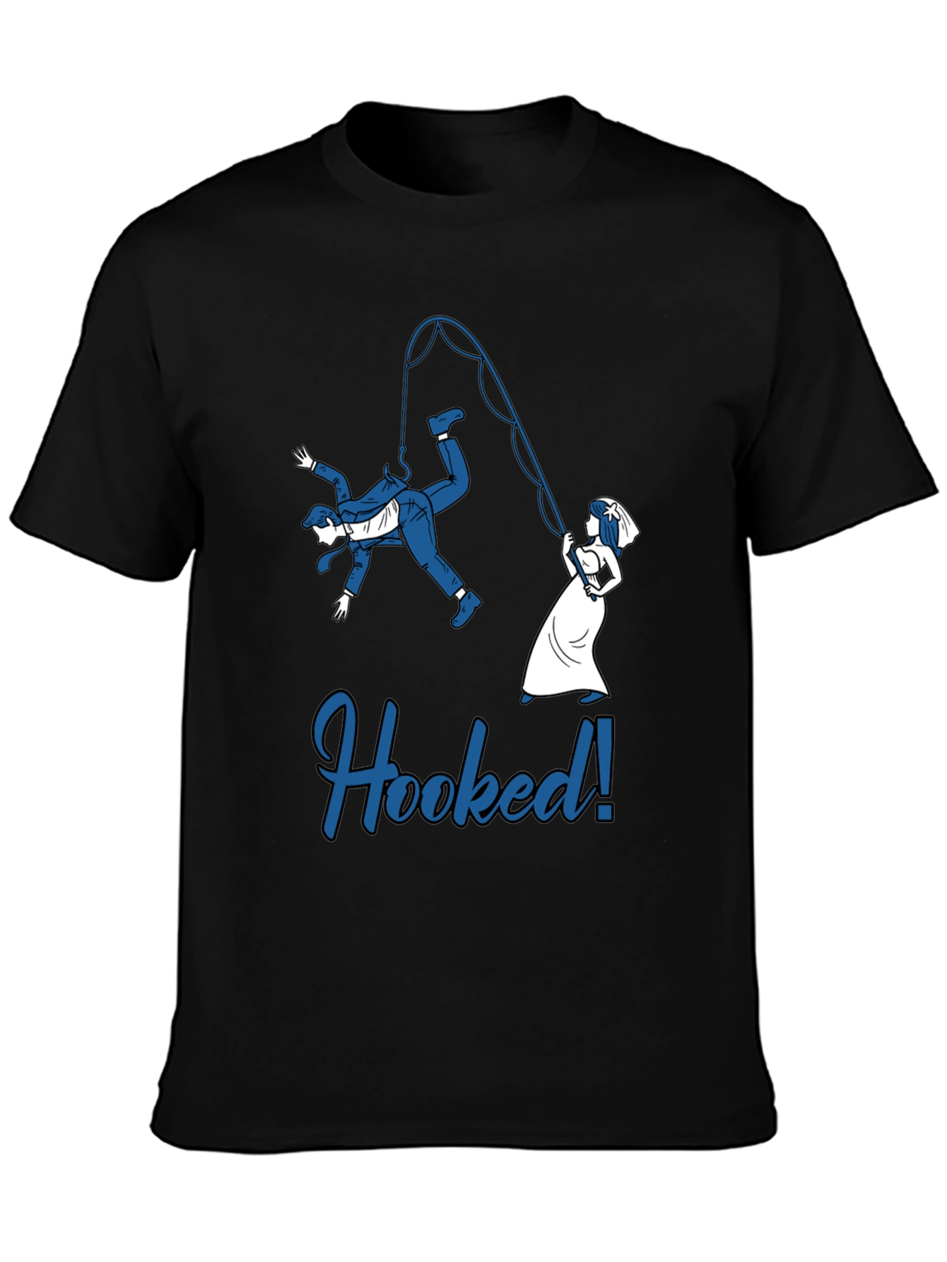 Funny Hooked Groom Graphic T-Shirt