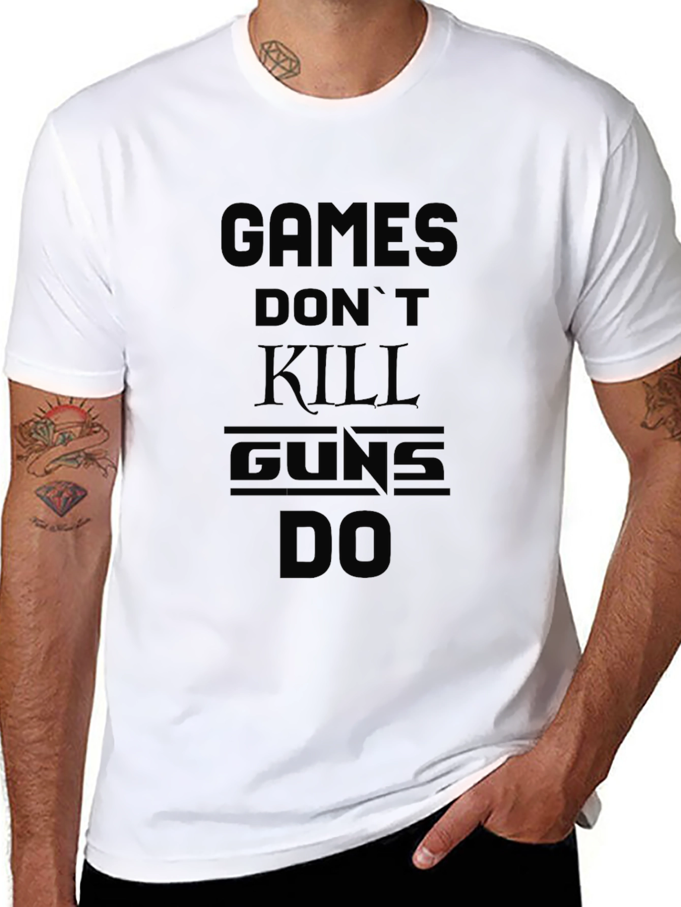 Games Dont Kill Guns Do - Graphic T-Shirt