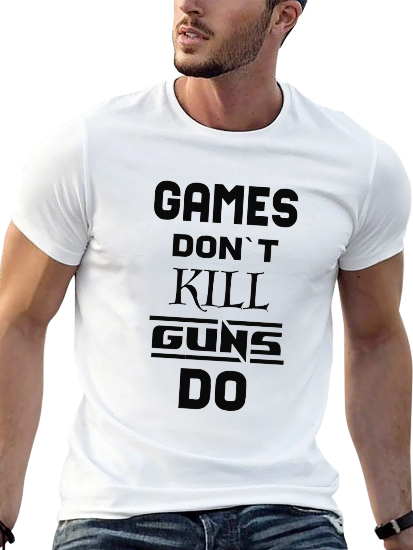 Games Dont Kill Guns Do - Graphic T-Shirt