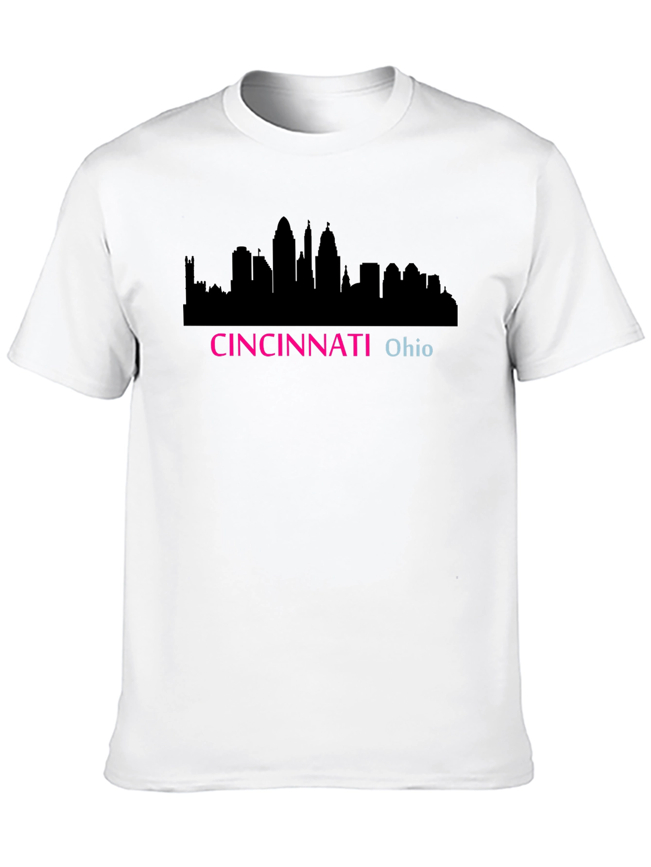 Cincinnati Ohio Skyline Black T-Shirt