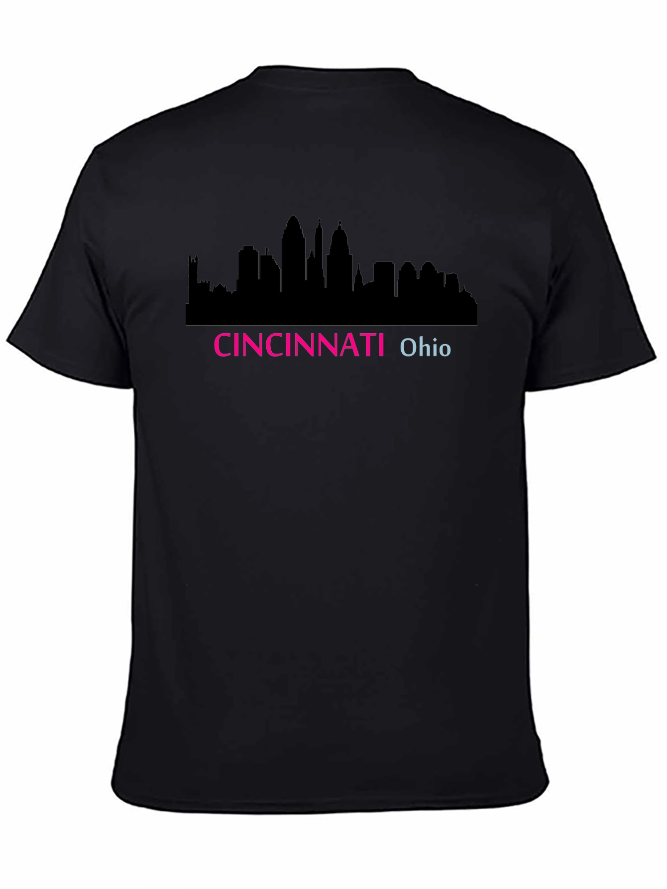 Cincinnati Ohio Skyline Black T-Shirt