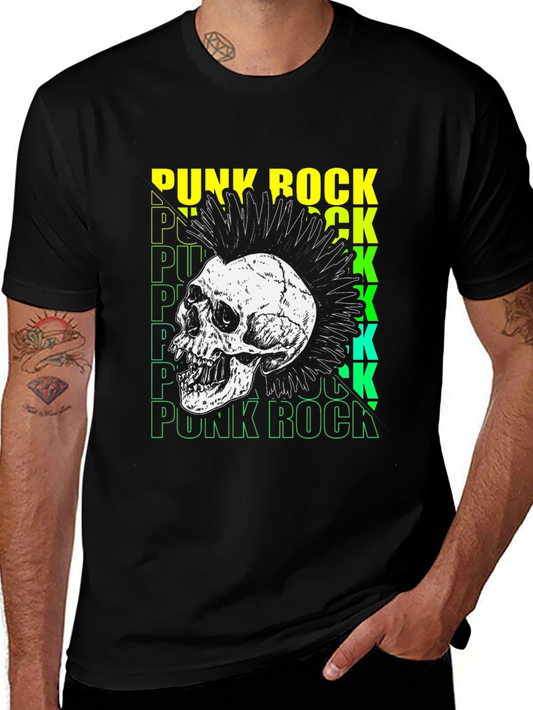 Punk Rock Skull T-Shirt - Edgy Graphic Tee