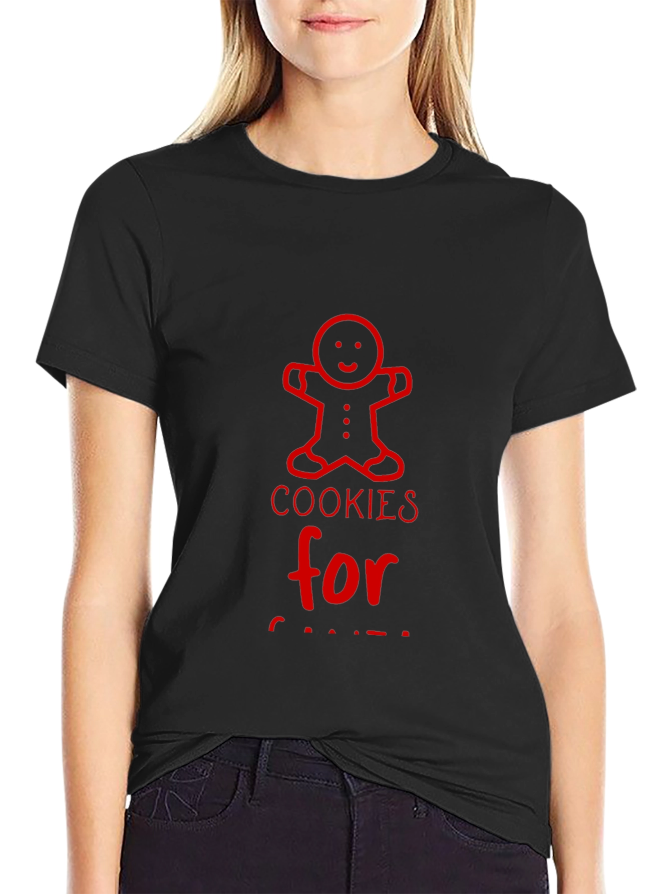 Cookies for Santa Red Graphic T-Shirt