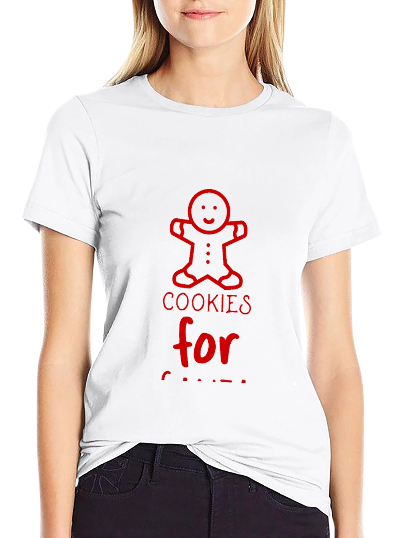 Cookies for Santa Red Graphic T-Shirt