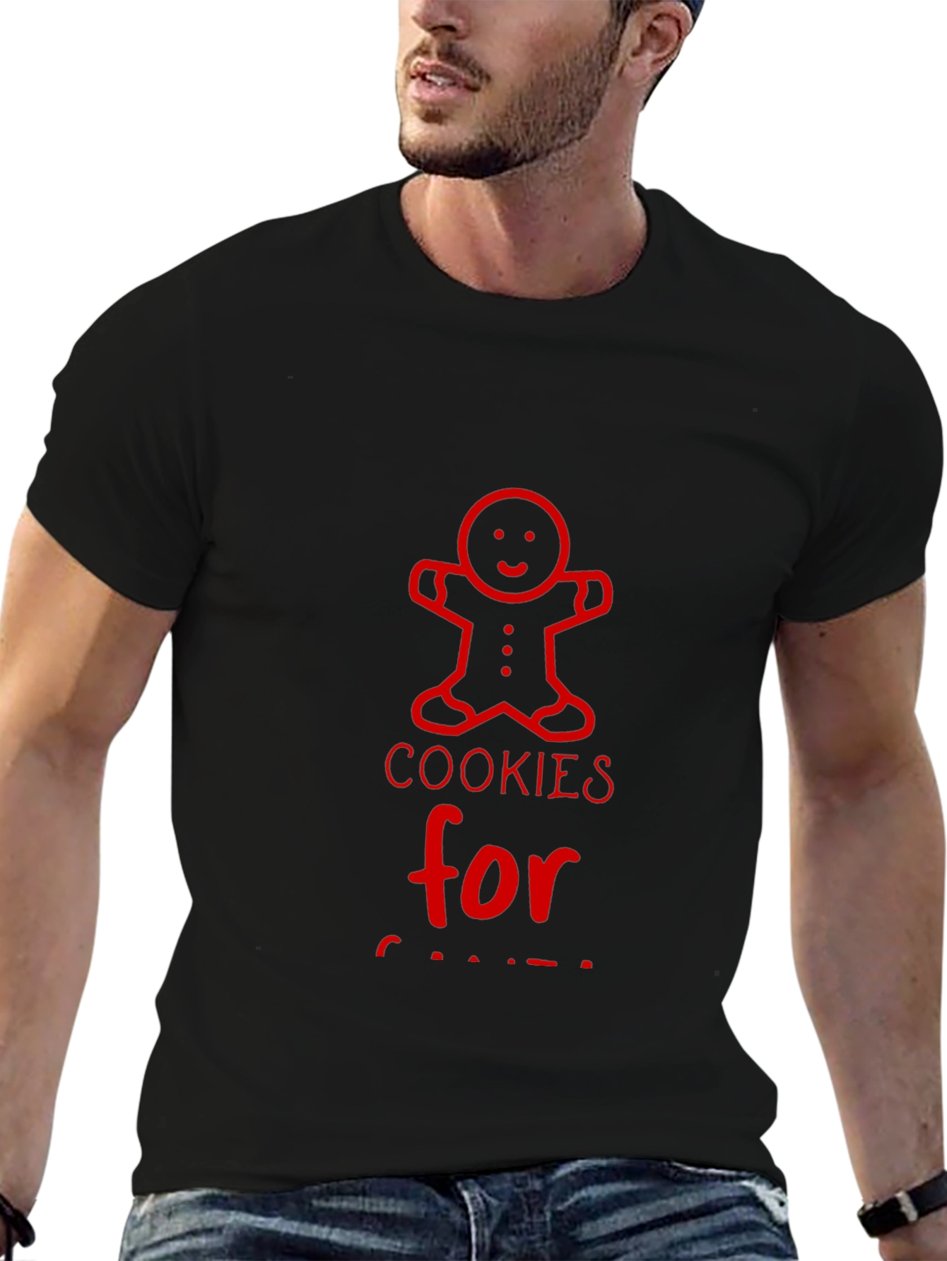 Cookies for Santa Red Graphic T-Shirt