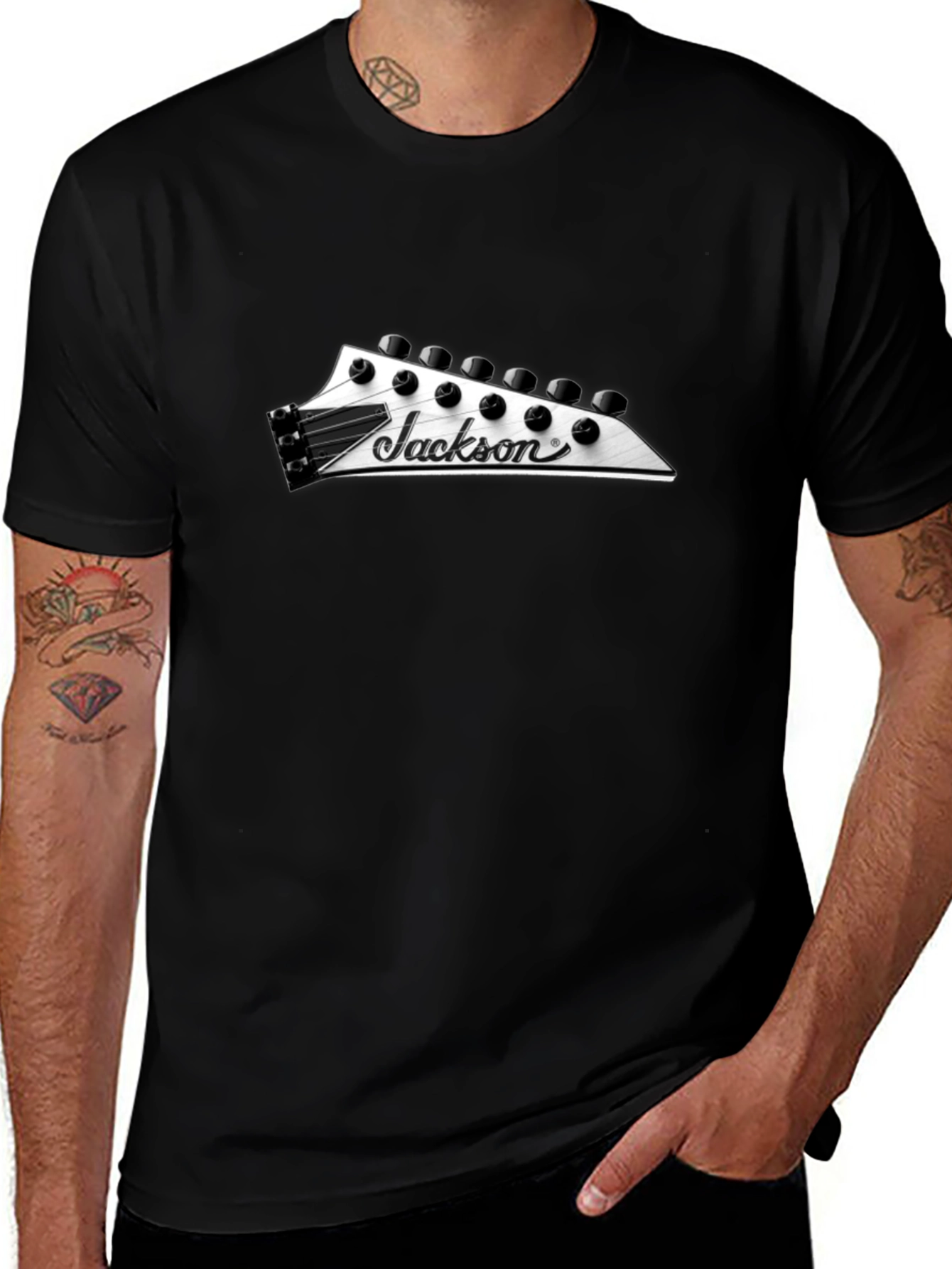 Jackson Guitar Headstock T-Shirt - Black