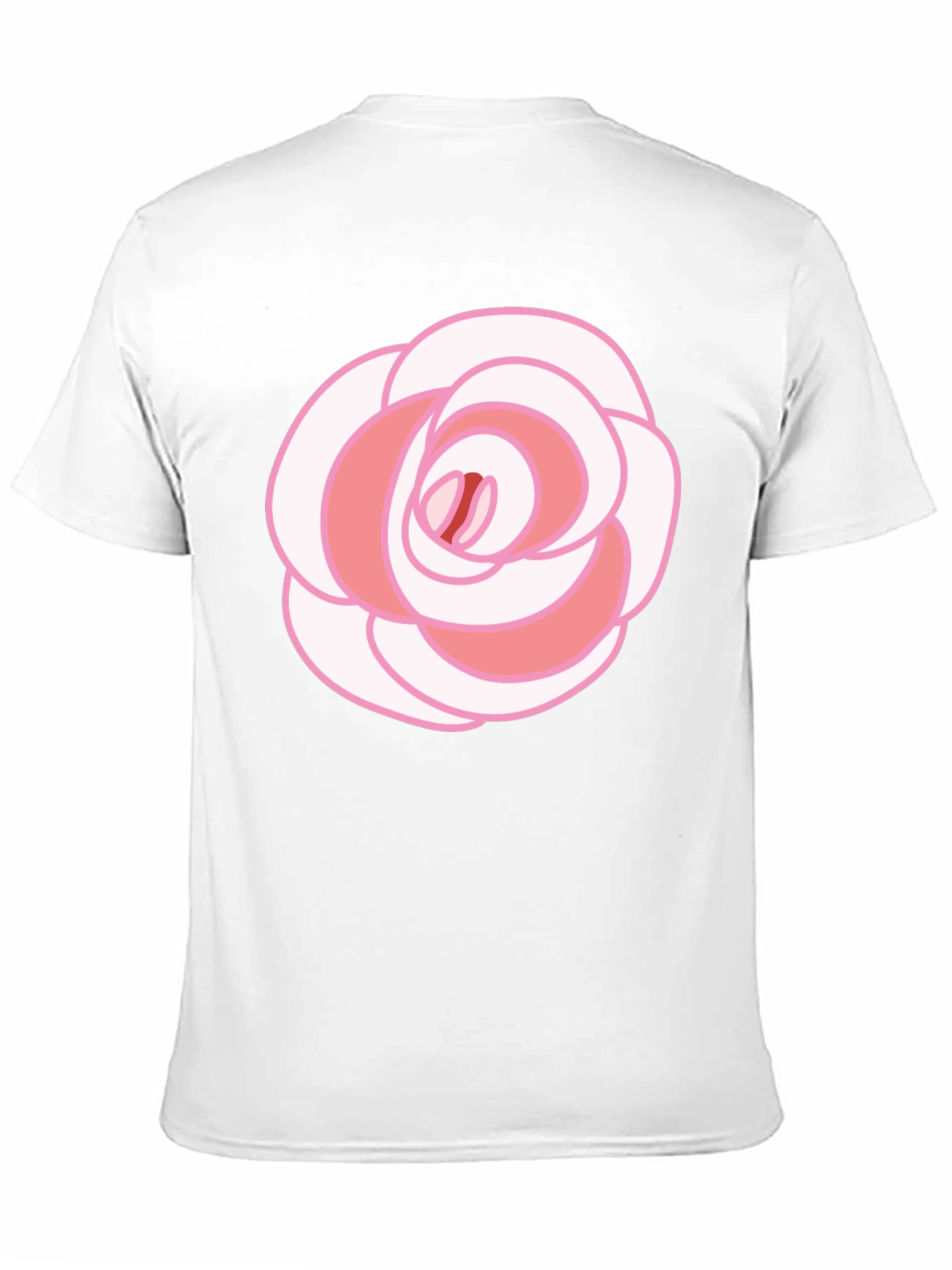 Rose Graphic T-Shirt - Black Cotton Blend