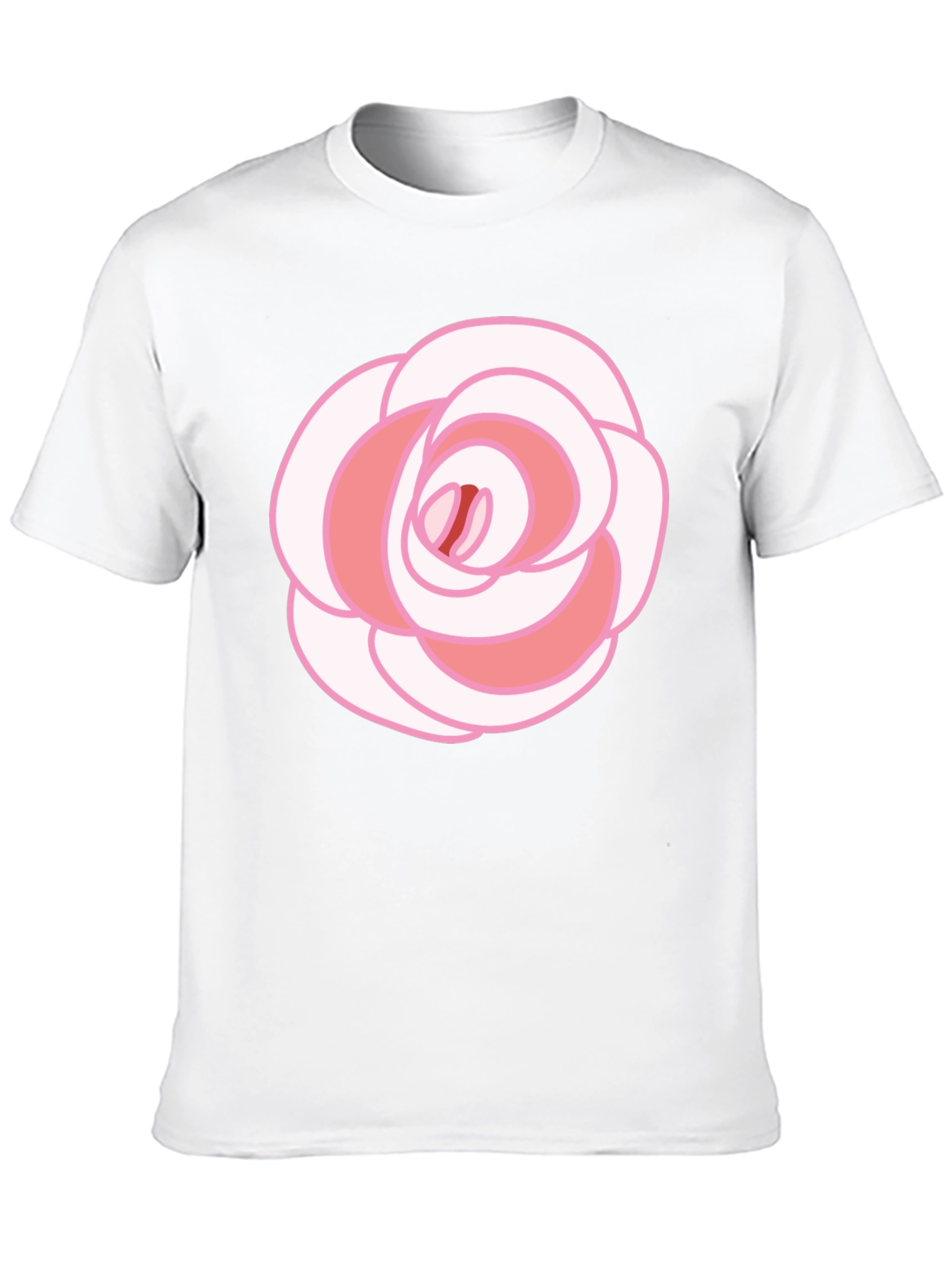 Rose Graphic T-Shirt - Black Cotton Blend