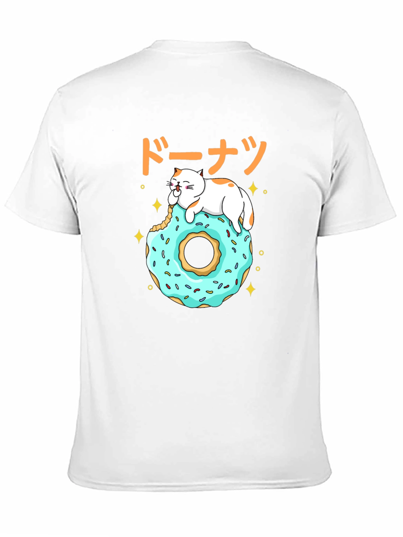 Cat on Donut T-Shirt - Kawaii Japanese Style