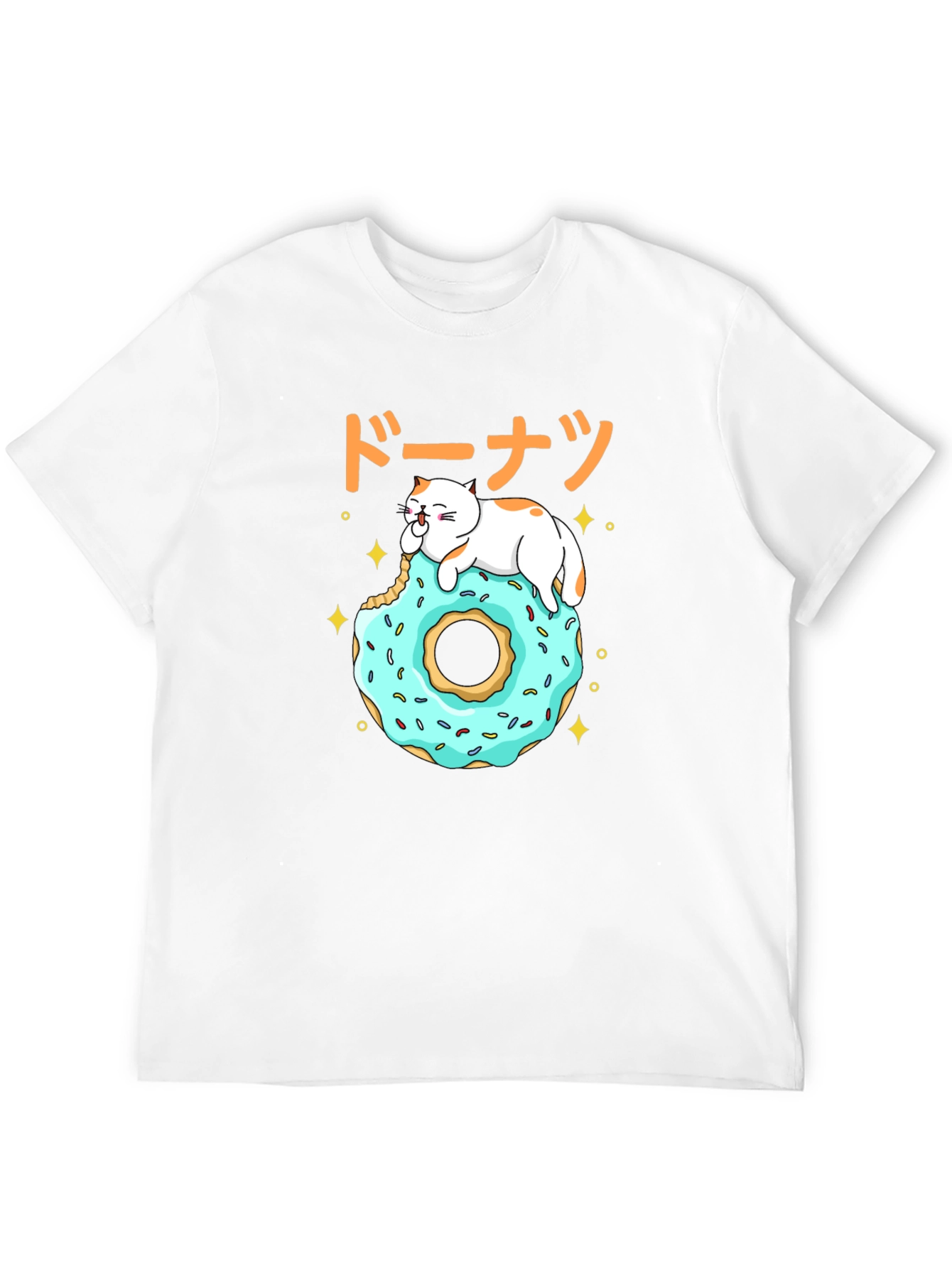 Cat on Donut T-Shirt - Kawaii Japanese Style