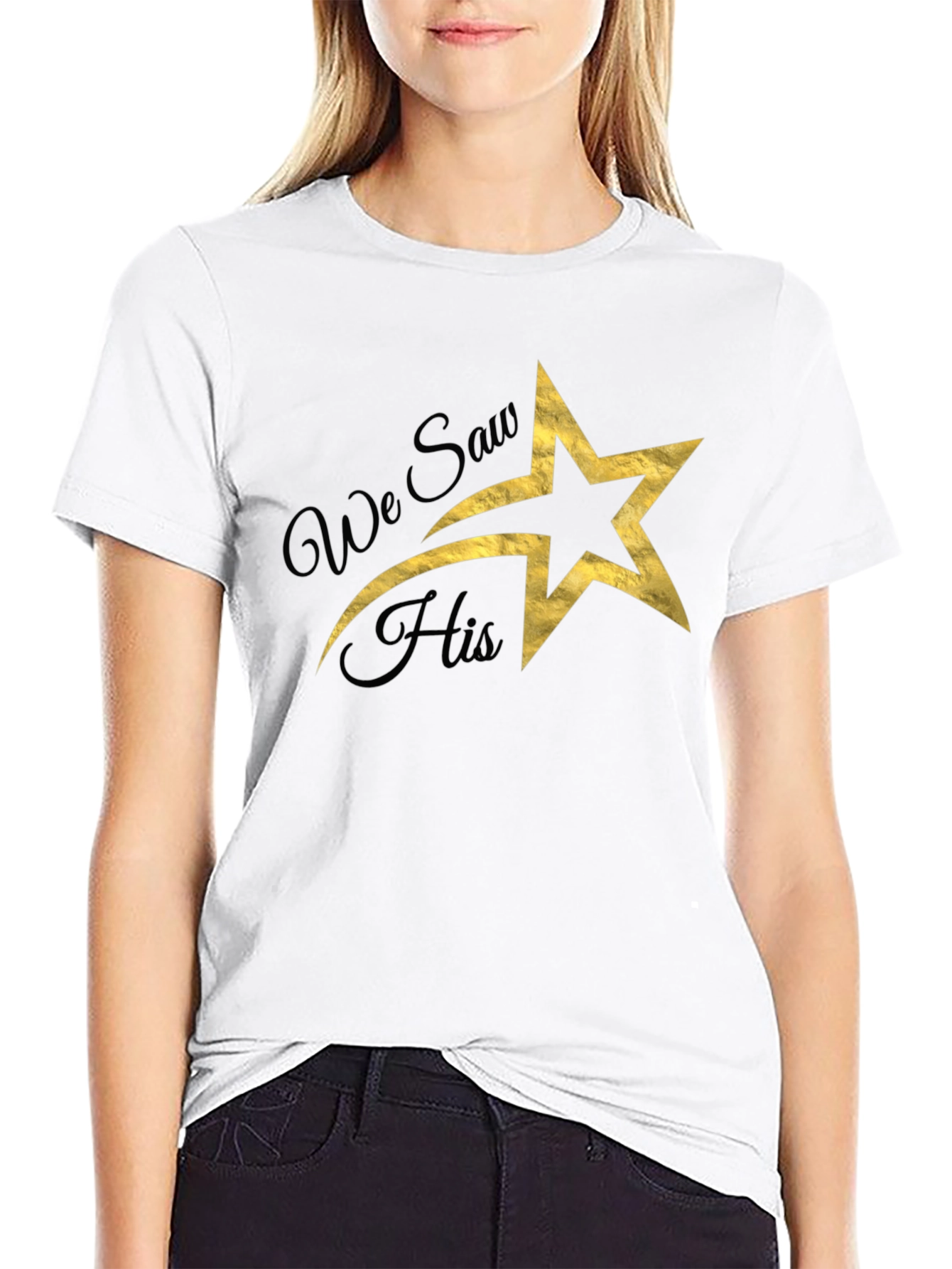 Star Graphic T-Shirt - We Saw His Star