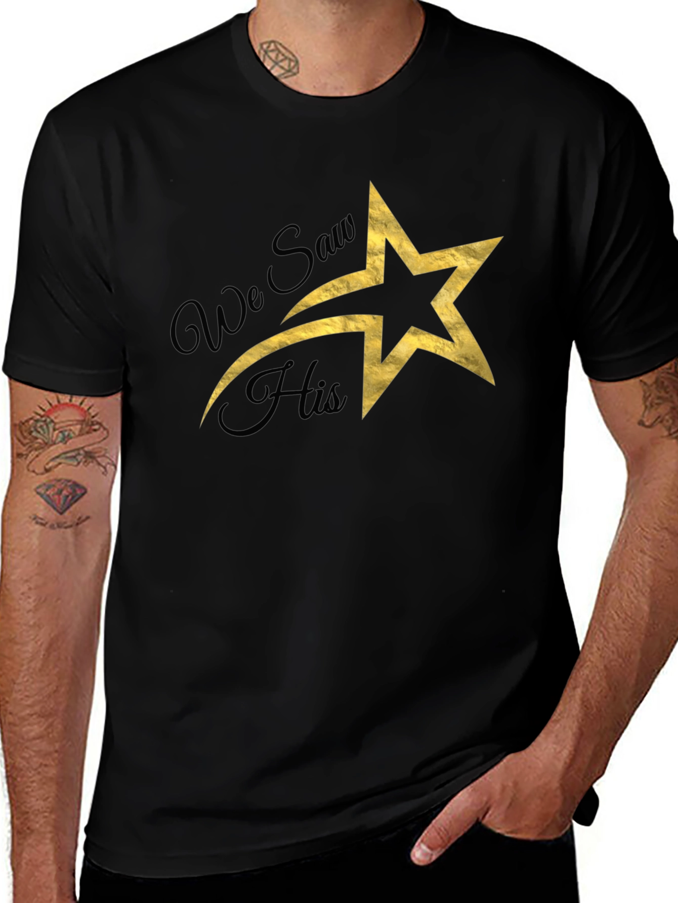 Star Graphic T-Shirt - We Saw His Star
