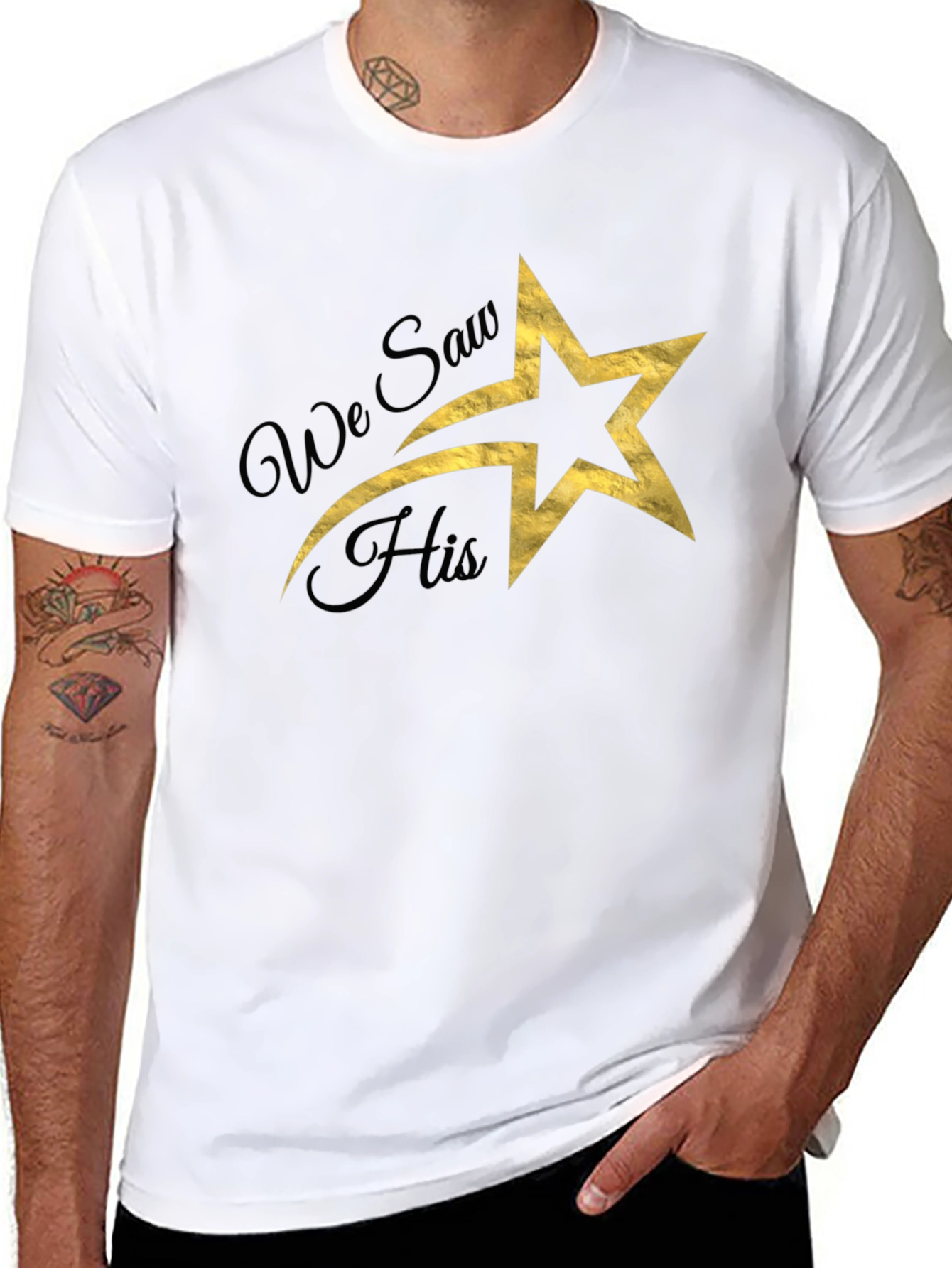 Star Graphic T-Shirt - We Saw His Star
