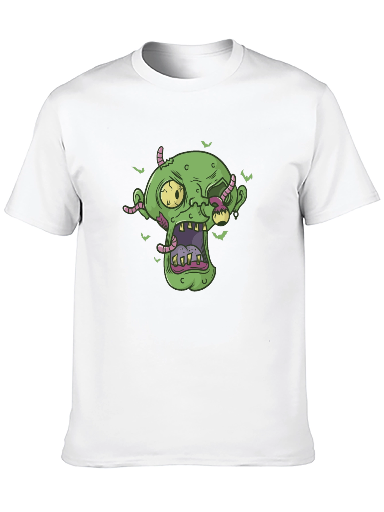 Zombie Head Halloween Graphic Tee