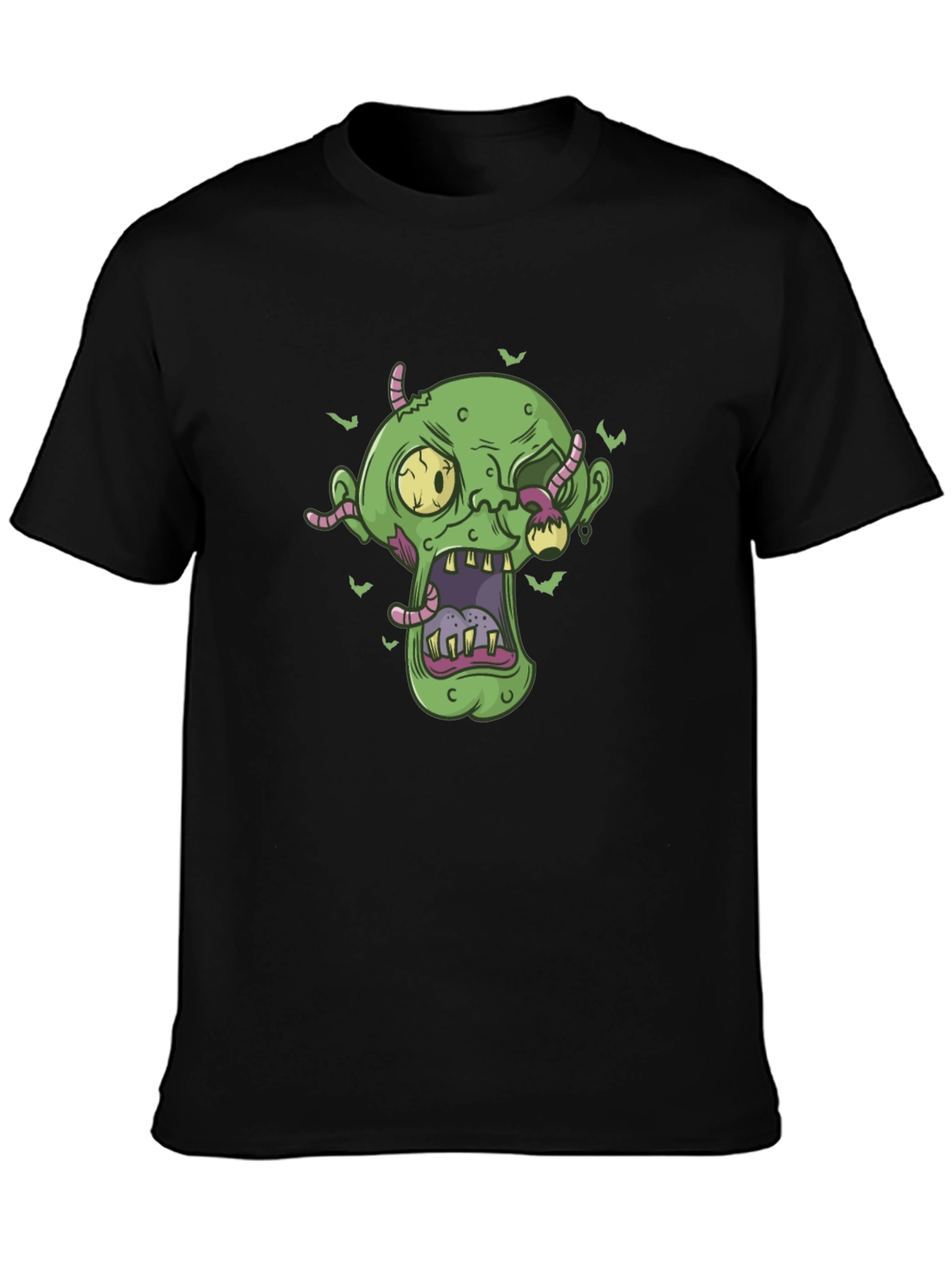 Zombie Head Halloween Graphic Tee