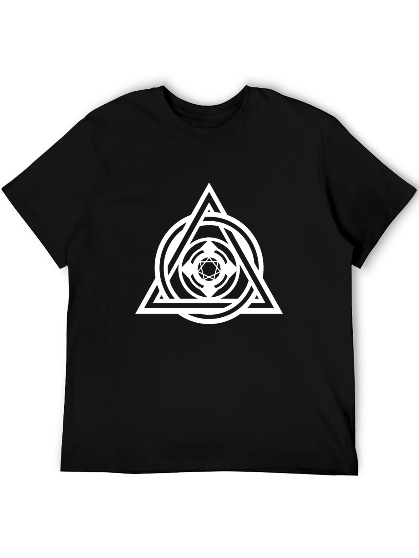 Geometric Symbol Black T-Shirt