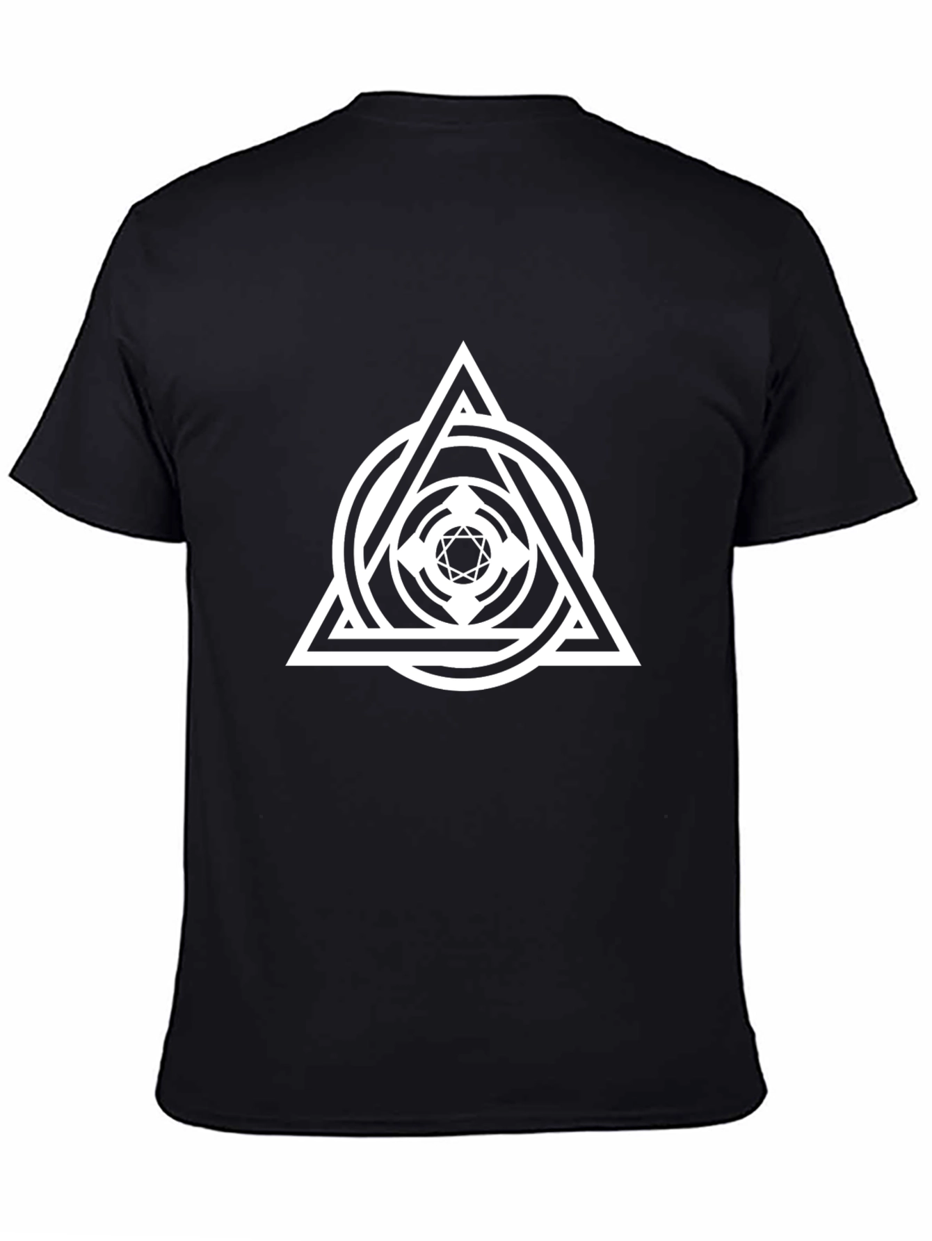 Geometric Symbol Black T-Shirt