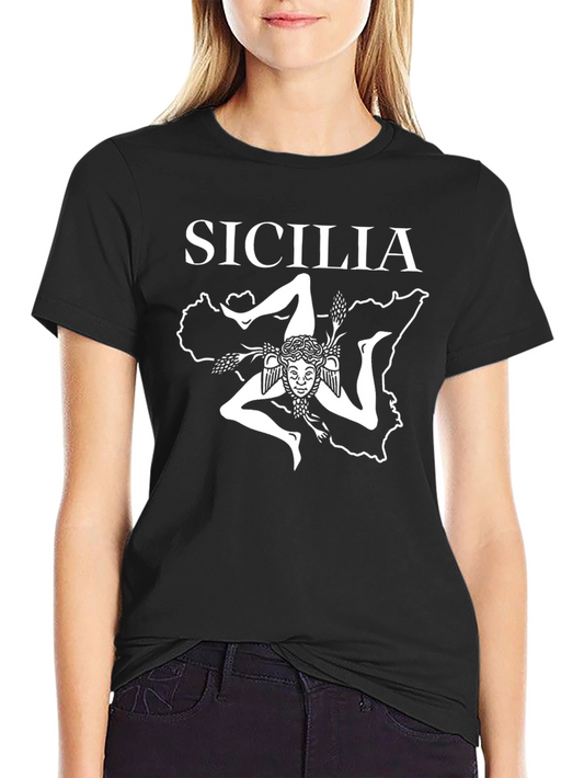 Sicilia Trinacria Black T-Shirt