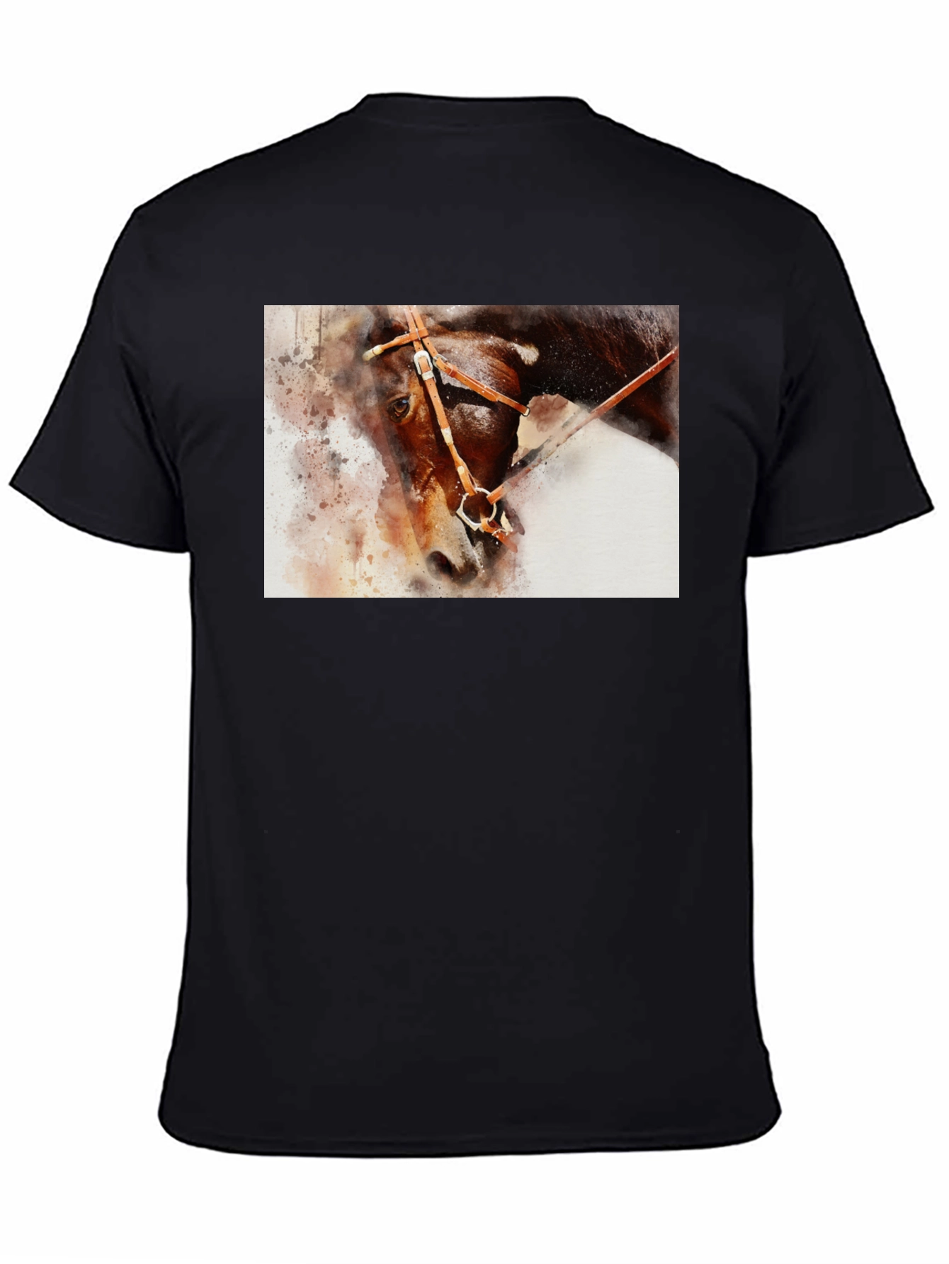 Horse Painting Graphic Black T-Shirt