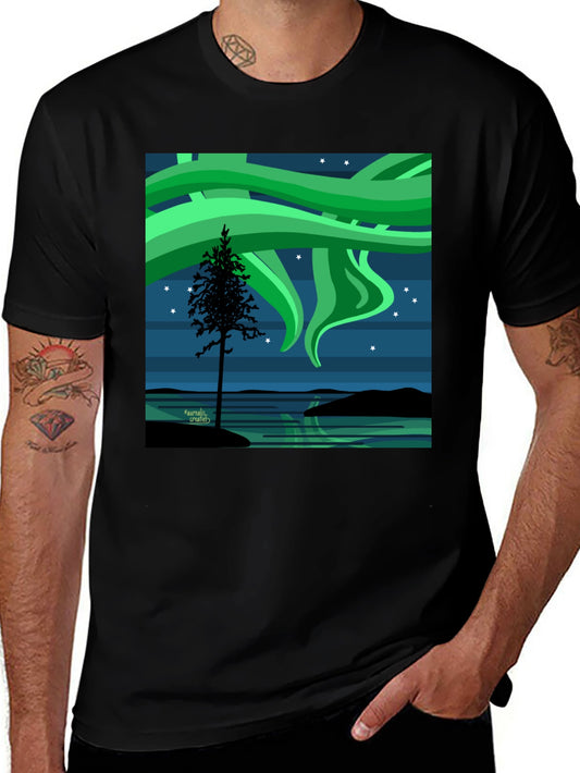 Aurora Borealis Graphic Tee - Northern Lights Shirt