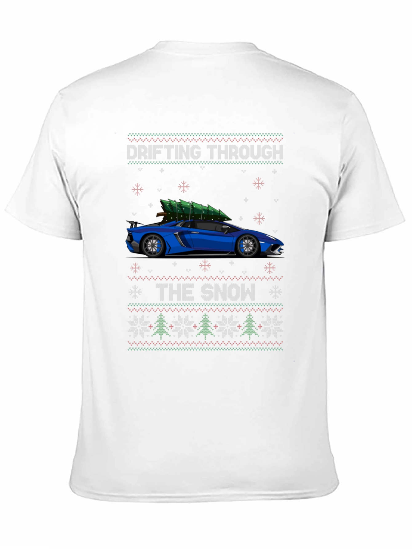 Drifting Through the Snow Car Christmas T-Shirt