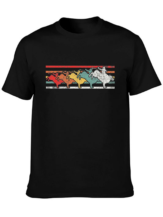 Vintage Rodeo Bull Riding Graphic T-Shirt