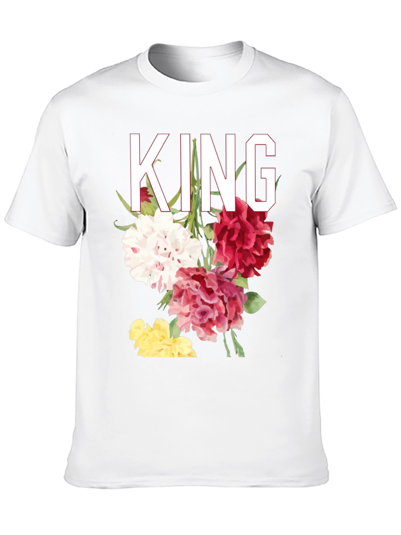 Floral King Graphic T-Shirt - Stylish Mens Tee