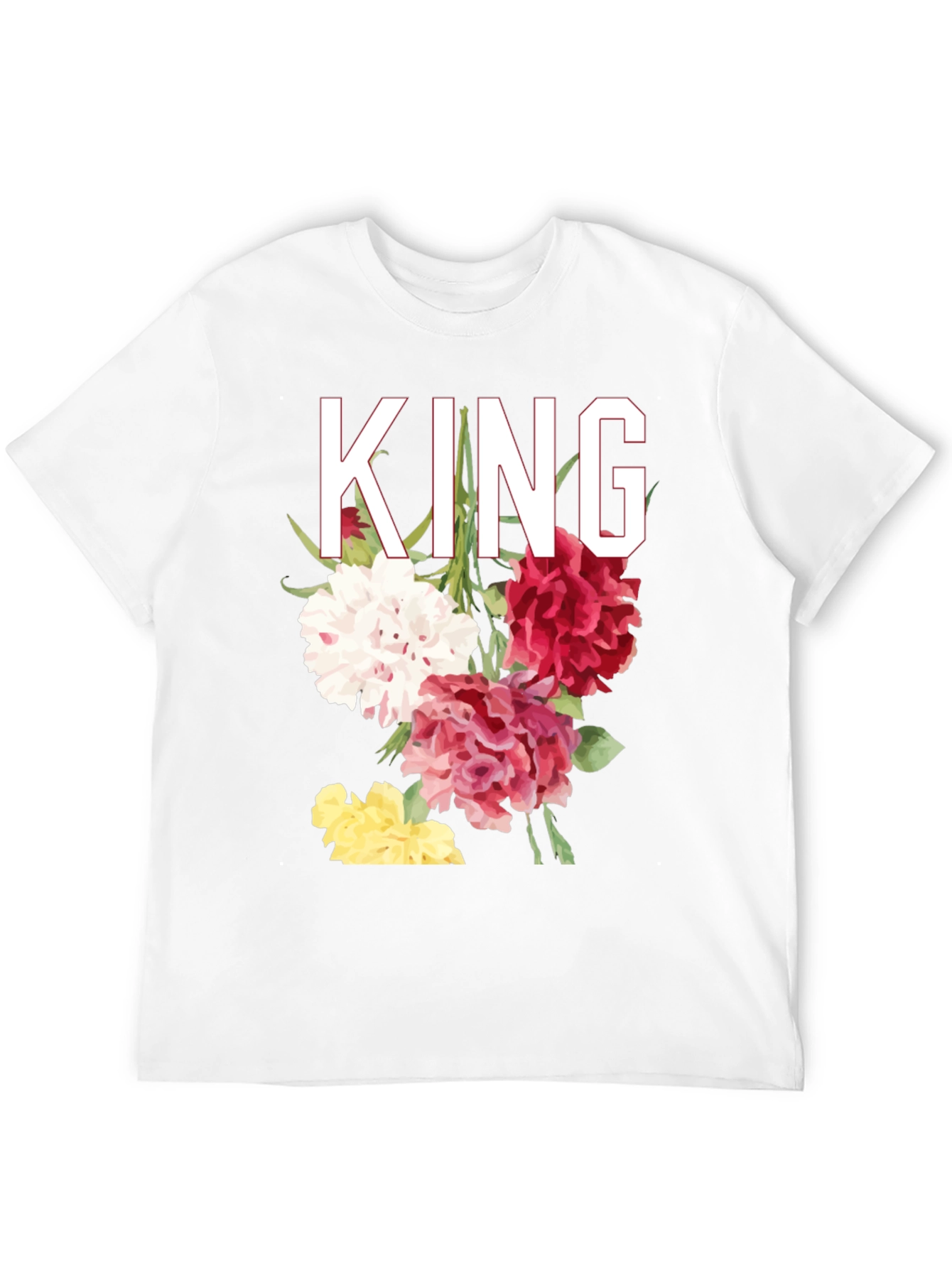 Floral King Graphic T-Shirt - Stylish Mens Tee