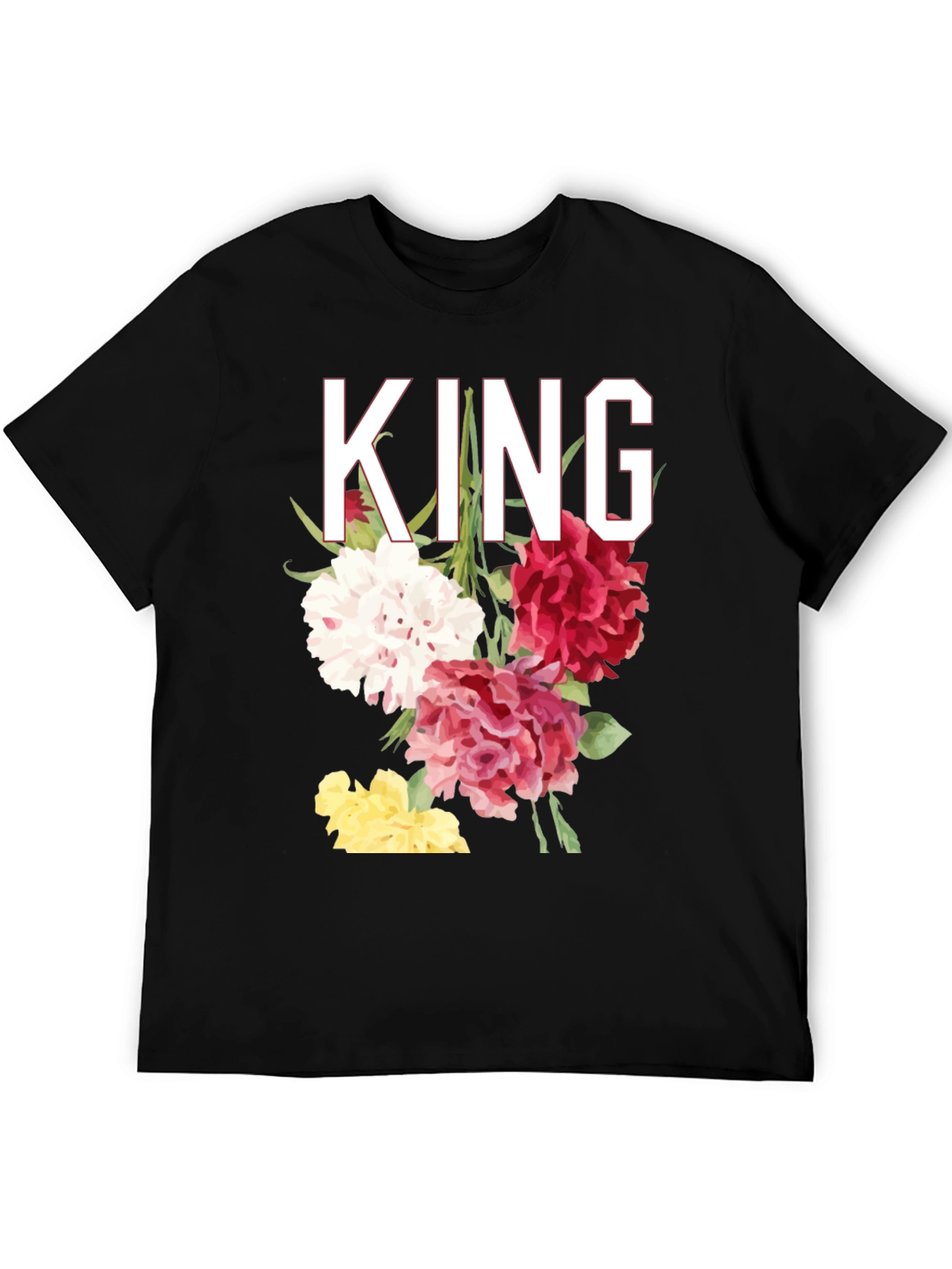Floral King Graphic T-Shirt - Stylish Mens Tee