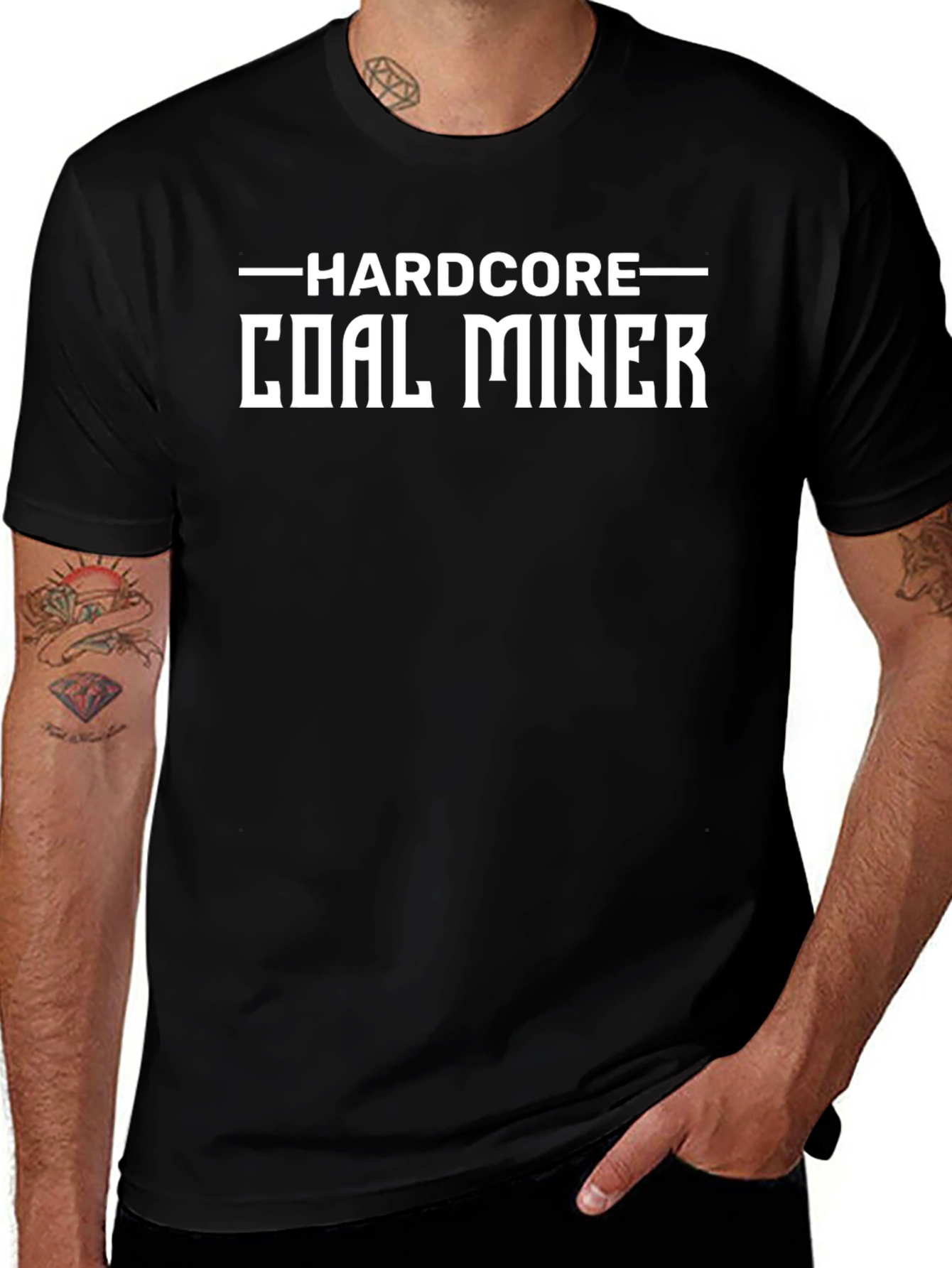 Hardcore Coal Miner Black T-Shirt