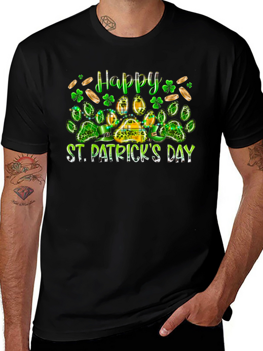 St. Patricks Day Paw Print T-Shirt