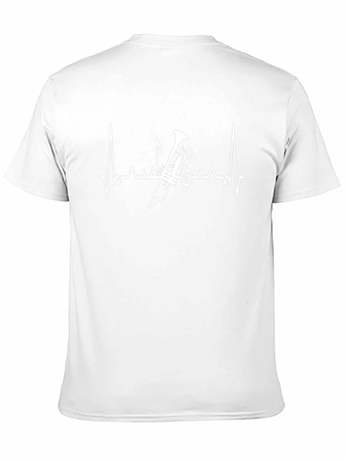 Music Lovers Trumpet Heartbeat Graphic Tee