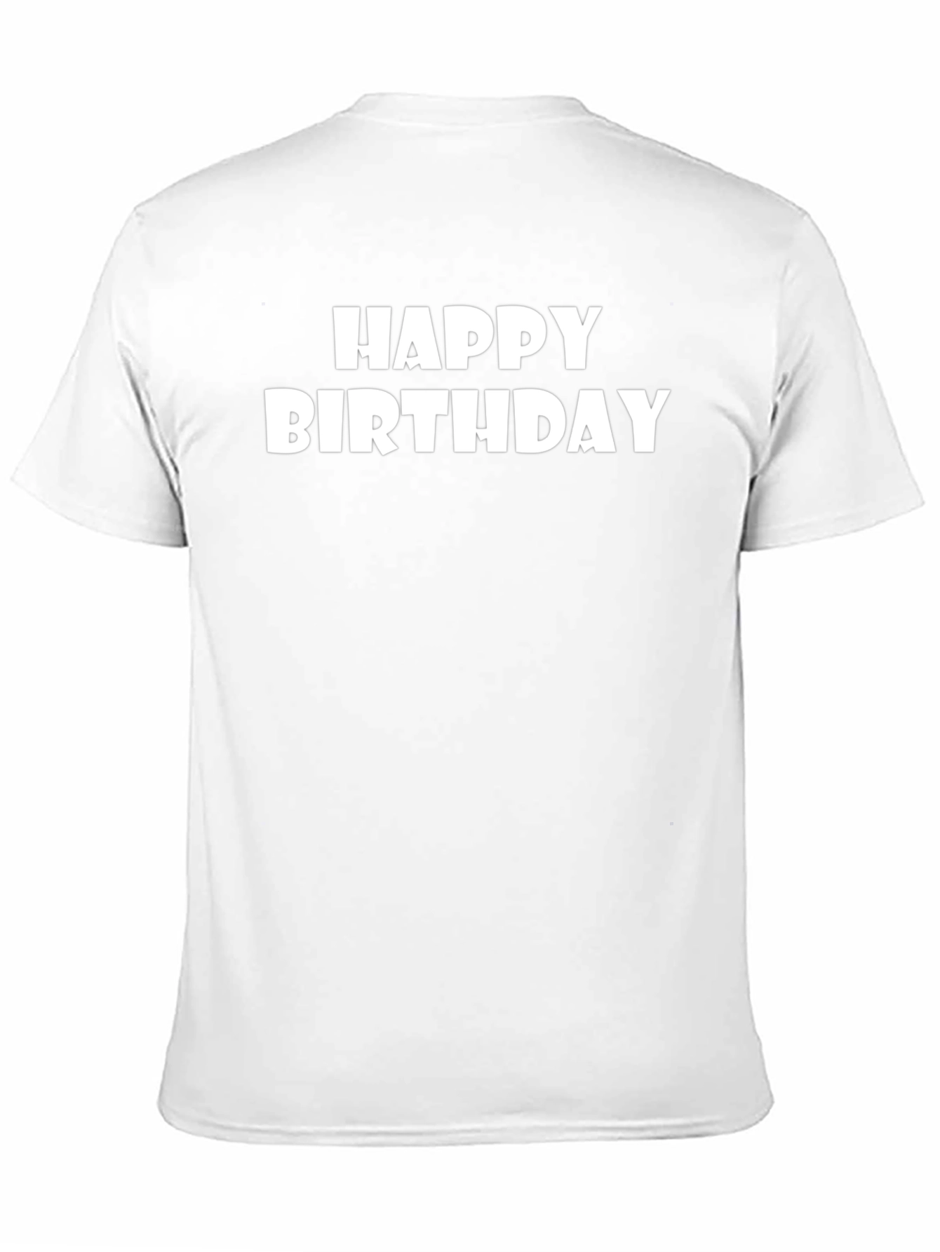 Happy Birthday Graphic Tee - Black Cotton Blend