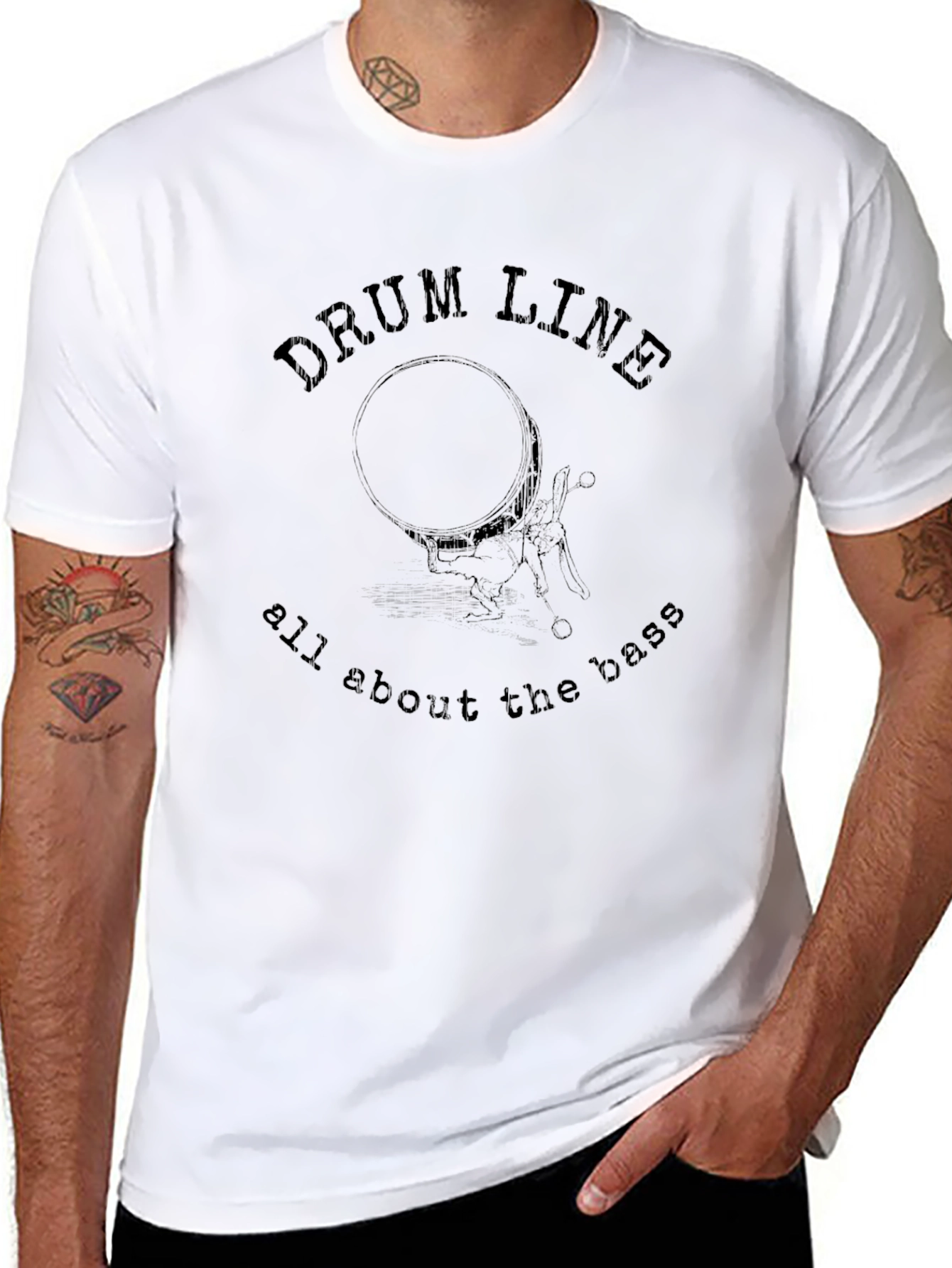 Drum Line All About the Bass Graphic T-Shirt