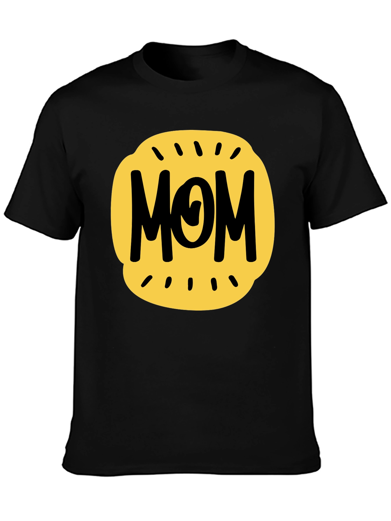 Mom Graphic Tee - Black Cotton Blend