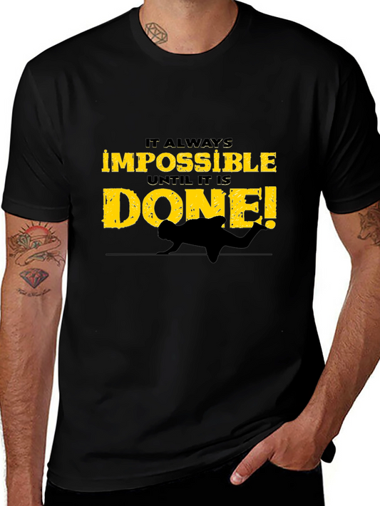 Impossible is Done Black Graphic Tee