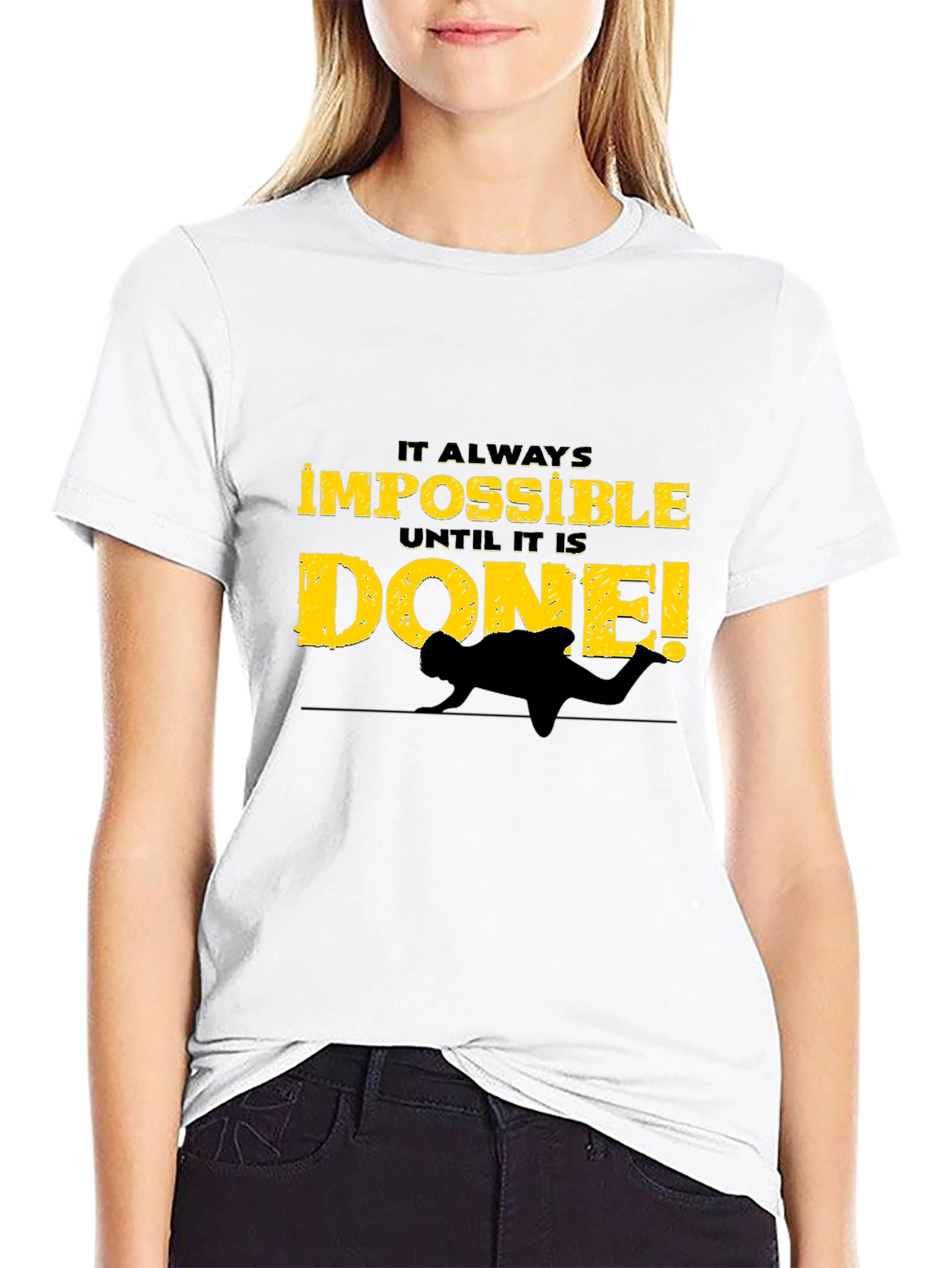 Impossible is Done Black Graphic Tee