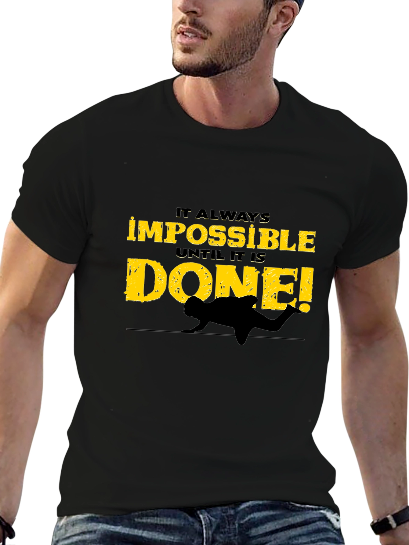 Impossible is Done Black Graphic Tee