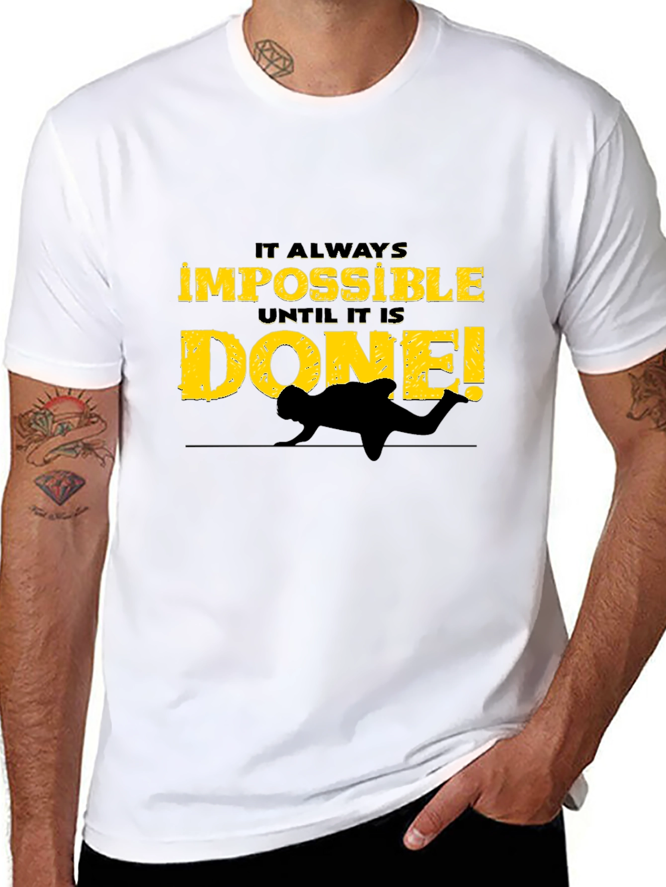 Impossible is Done Black Graphic Tee