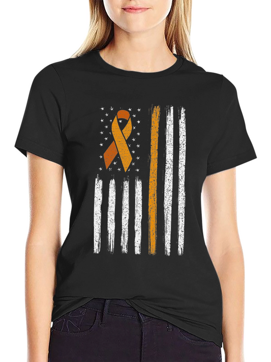 Awareness Ribbon US Flag T-Shirt