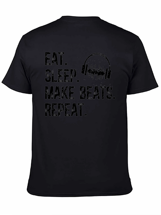 Eat Sleep Make Beats Repeat Graphic Tee