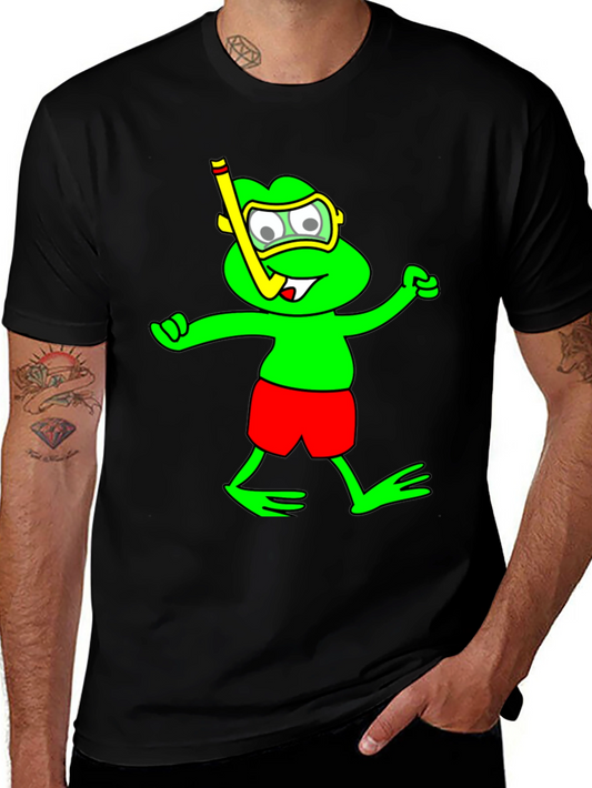 Frog Snorkel T-Shirt - Funny Summer Tee