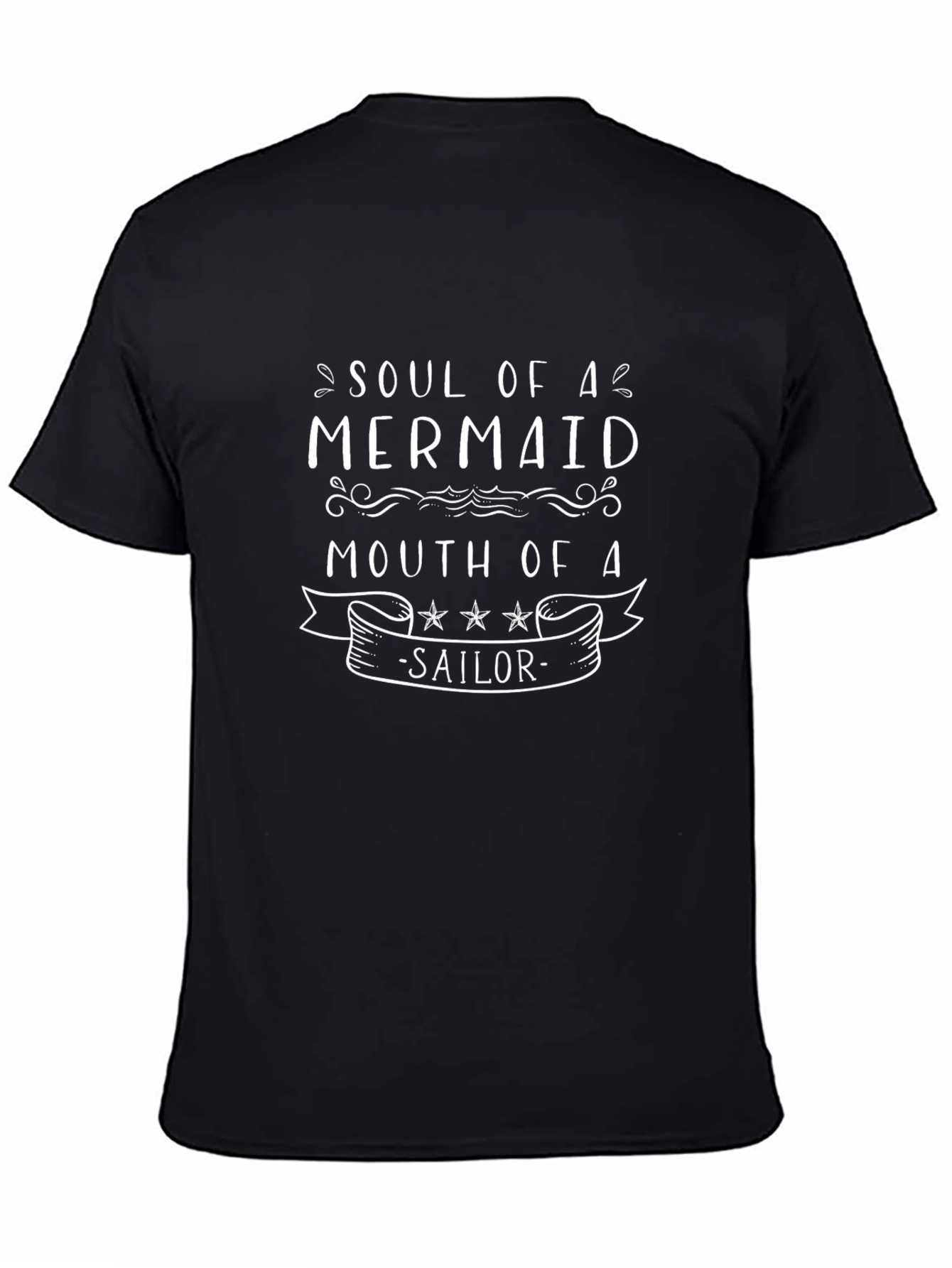 Mermaid Soul Sailor Mouth T-Shirt - Black