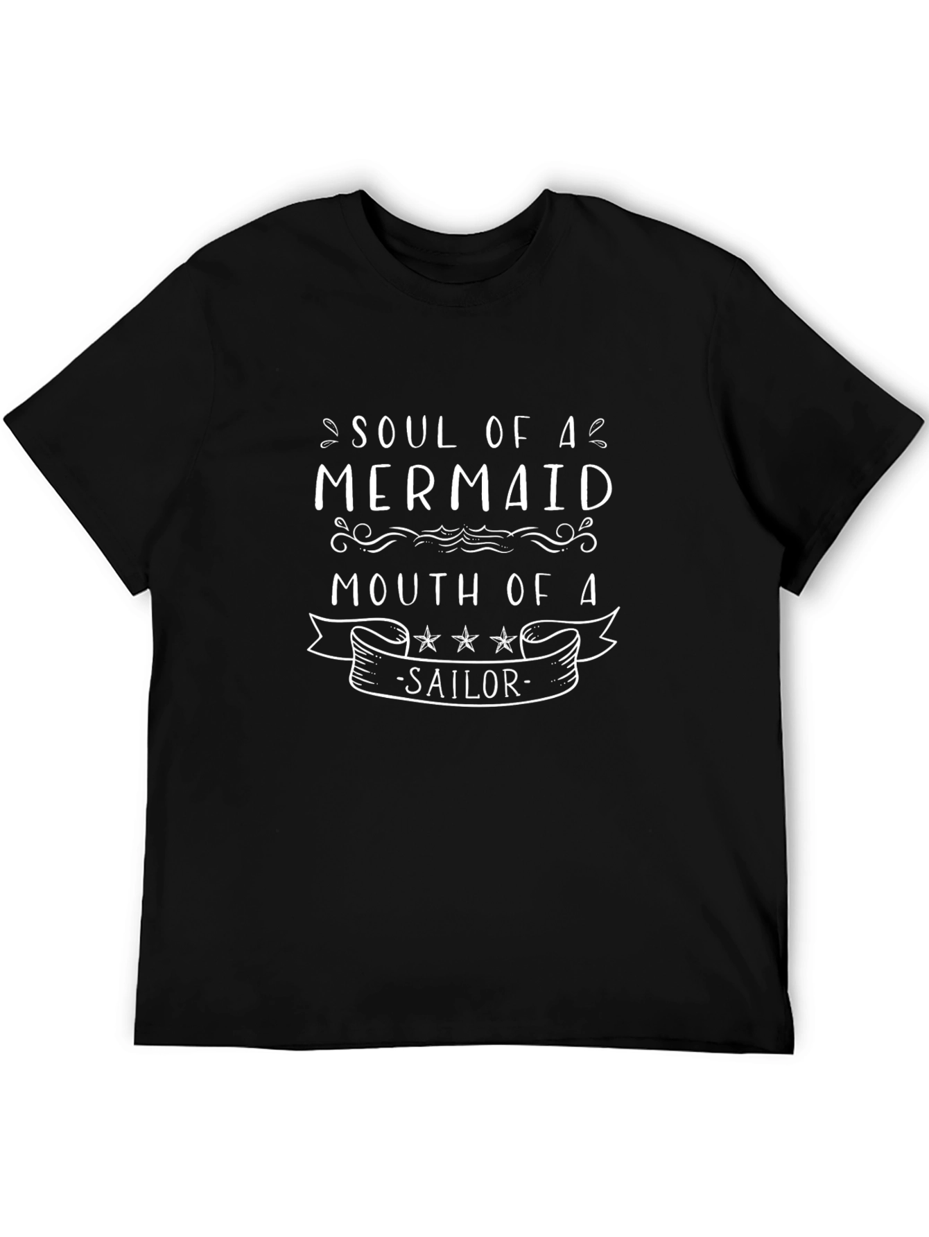 Mermaid Soul Sailor Mouth T-Shirt - Black